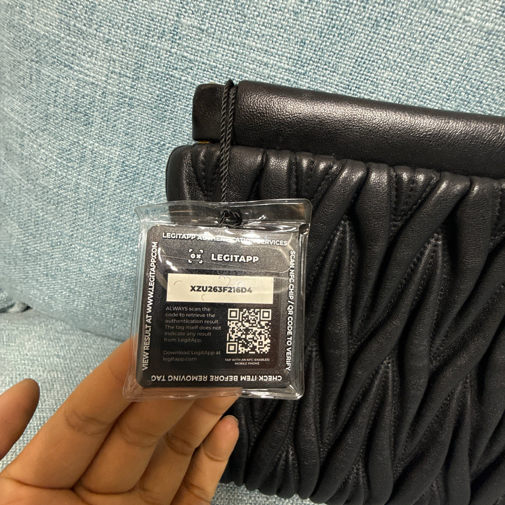 Miu Miu Matelassé Leather Frame Clutch Bag