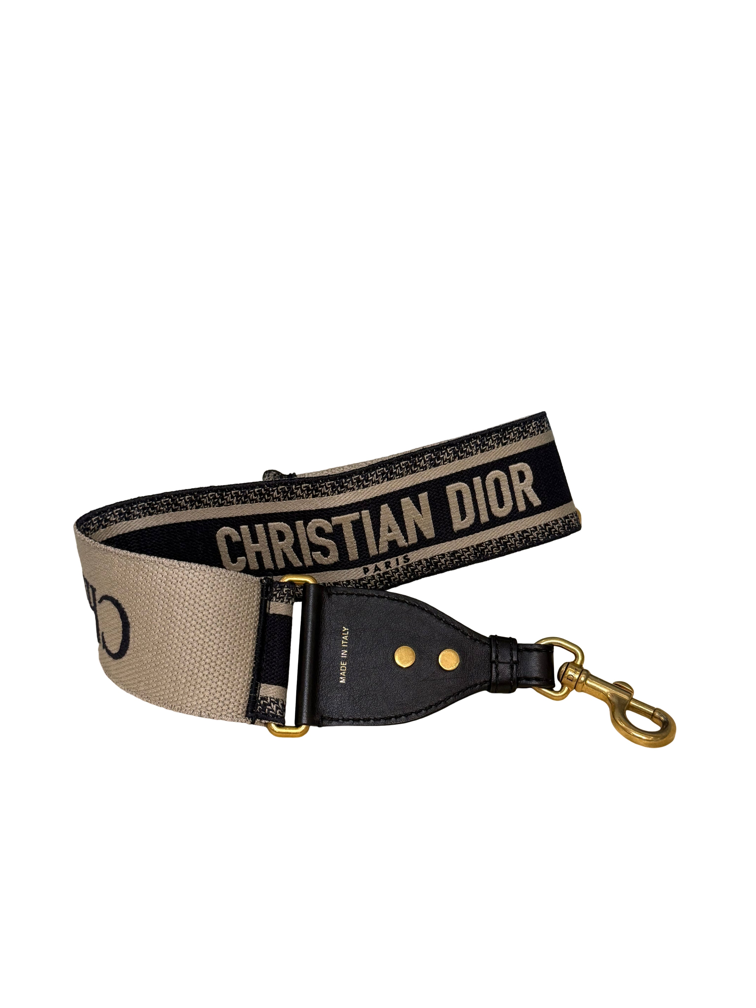 Christian Dior Canvas Leather Shoulder Strap