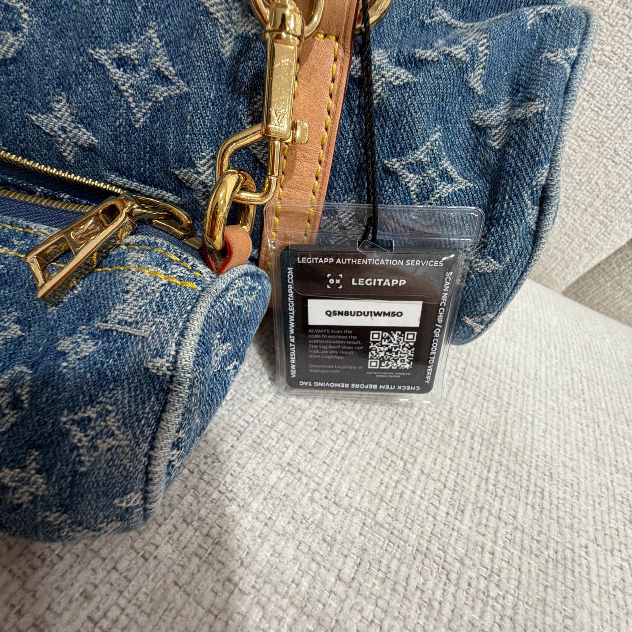 Louis Vuitton Monogram Denim Papillon Remix Handbag