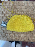 Bottega Veneta Bouclé Curly Raffia Pouch Mirabelle