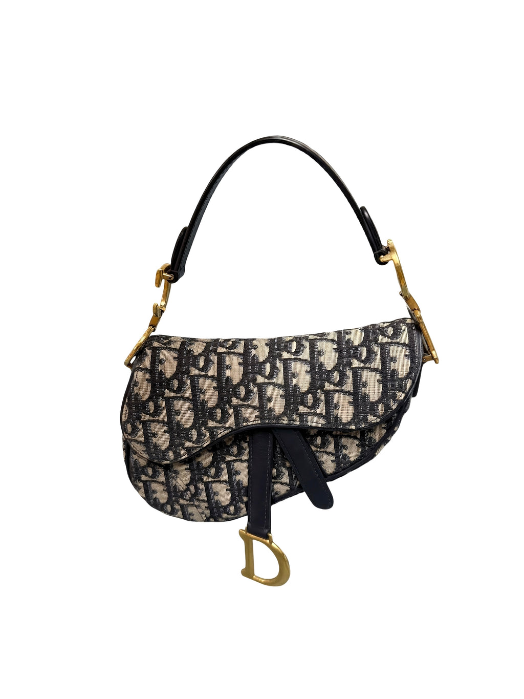 Christian Dior Oblique Jacquard Saddle Handbag
