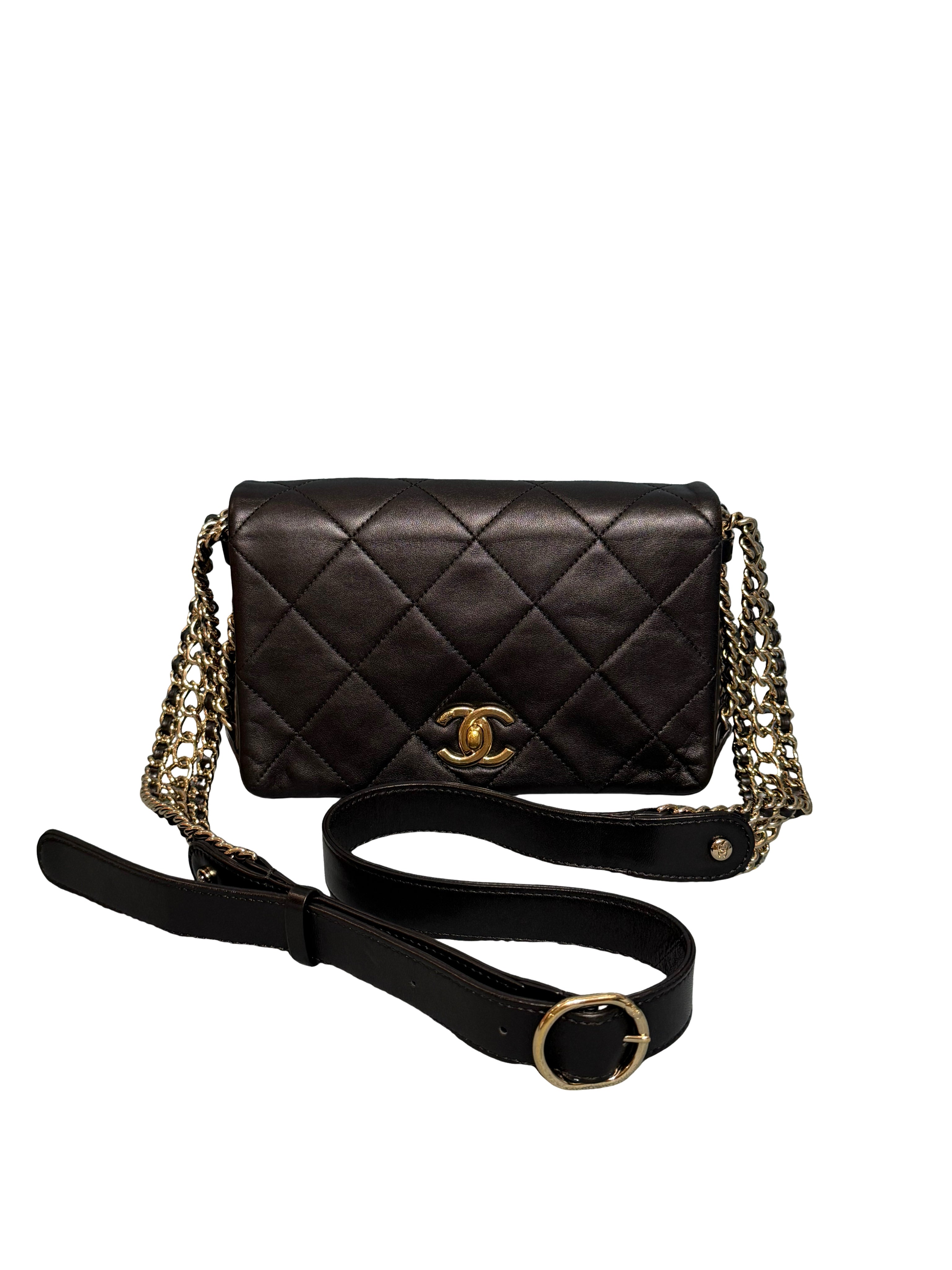 Chanel Quilted Lambskin Classic Flap Crossbody Bag