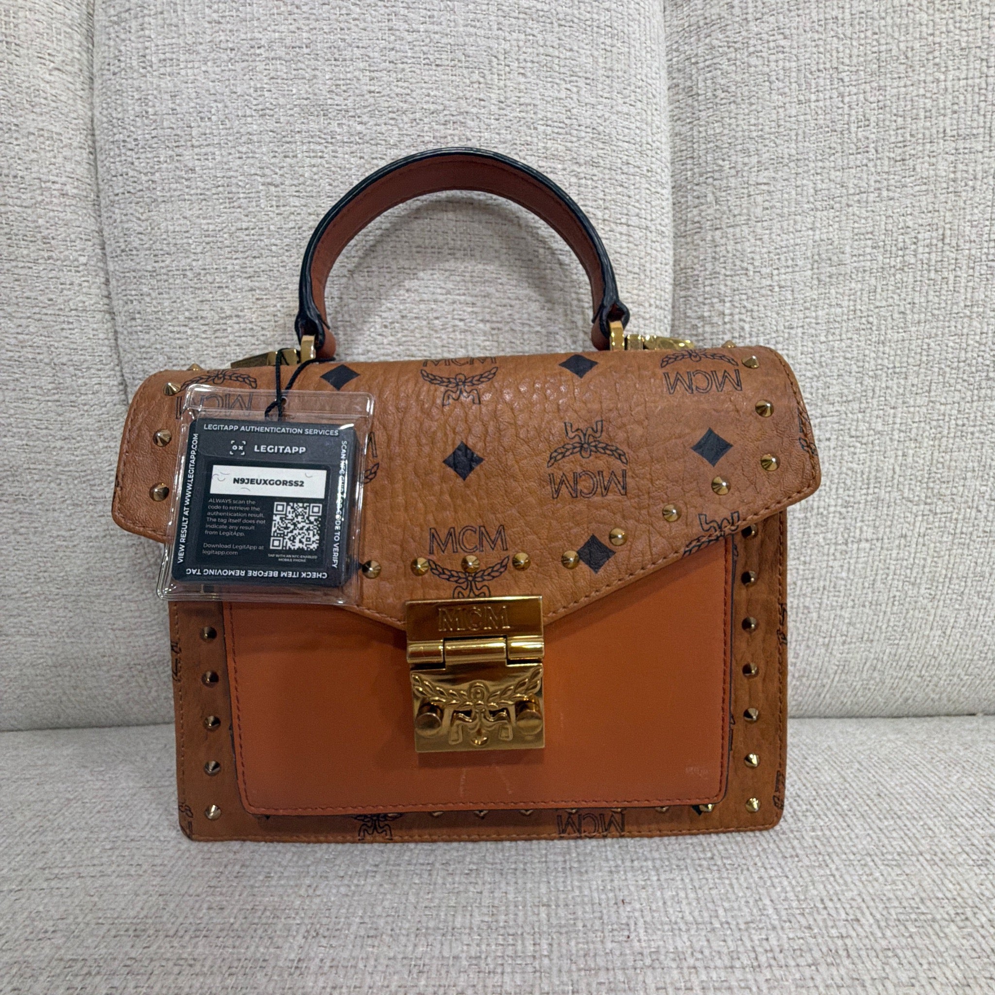 MCM Patricia Viseos Coated
Canvas Satchel