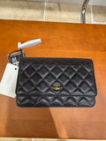 CP5057 Chanel Caviar Leather Classic Flap Wallet On Chain