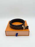 Louis Vuitton Monogram Canvas LV Initials Buckle Belt