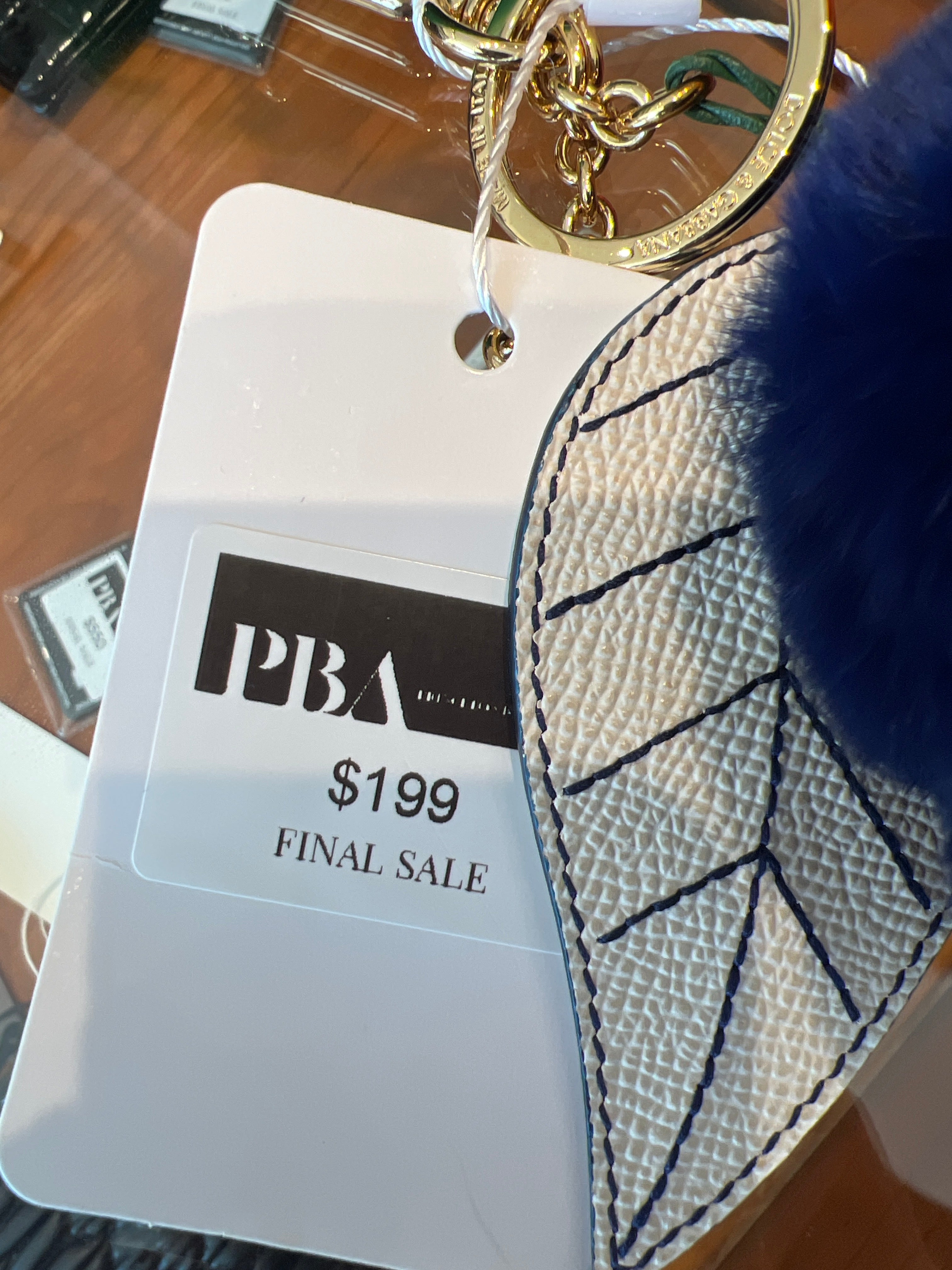 Dolce & Gabbana Rabbit Fur Fruit Charm Keychain