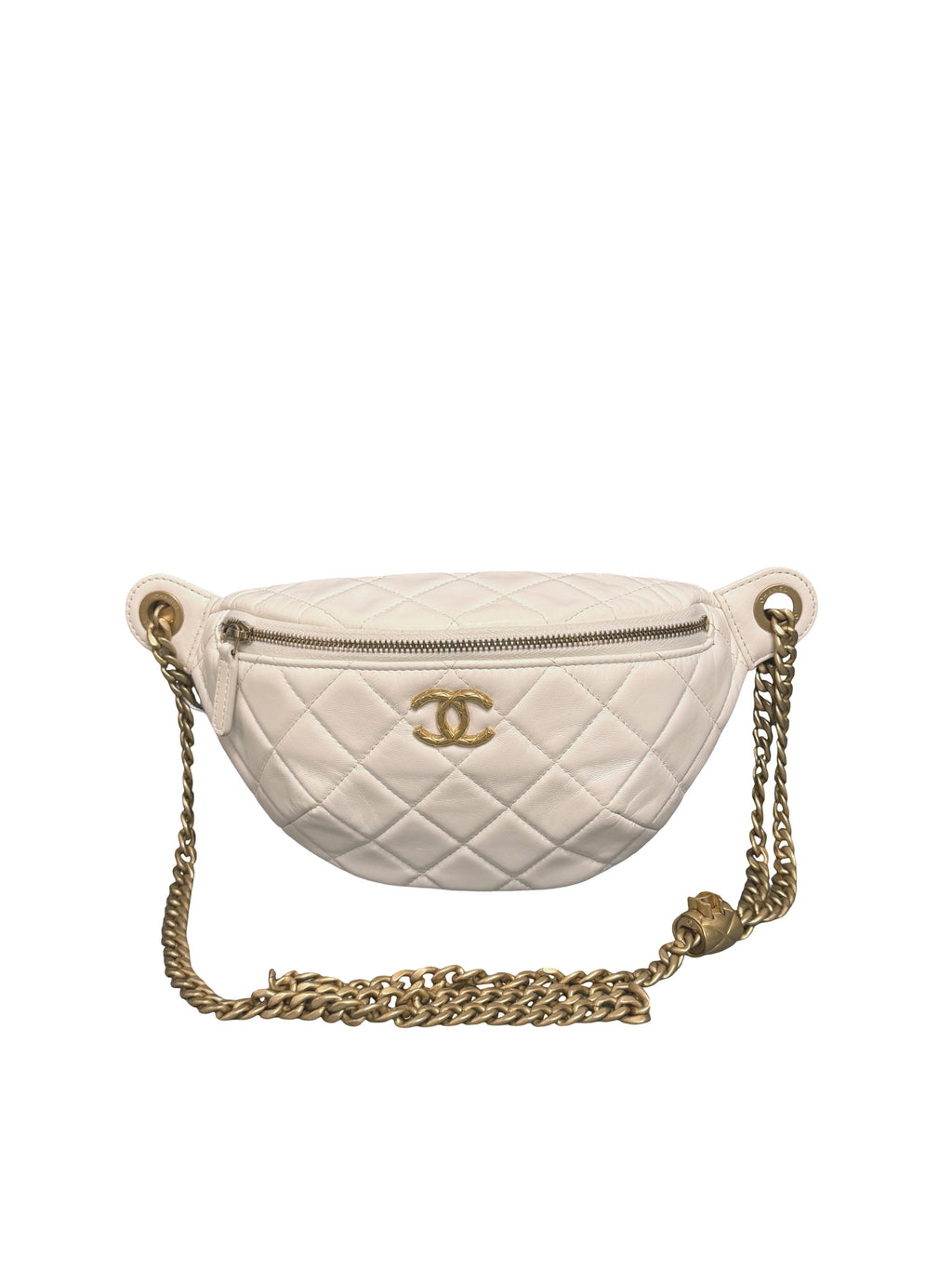 Chanel Quilted Lambskin Chain Waist Belt Bag