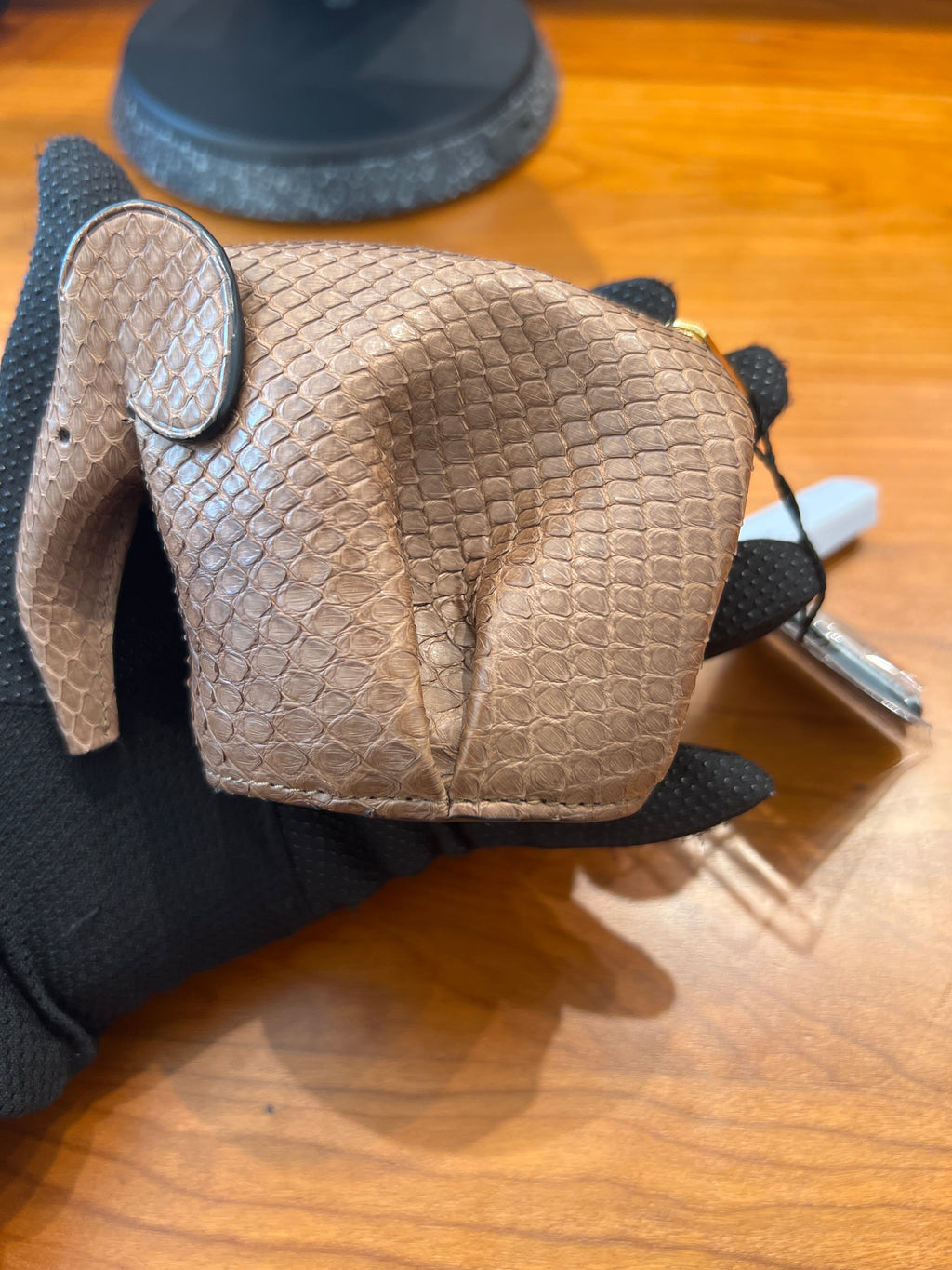 Loewe Snakeskin Elephant Coin Pouch