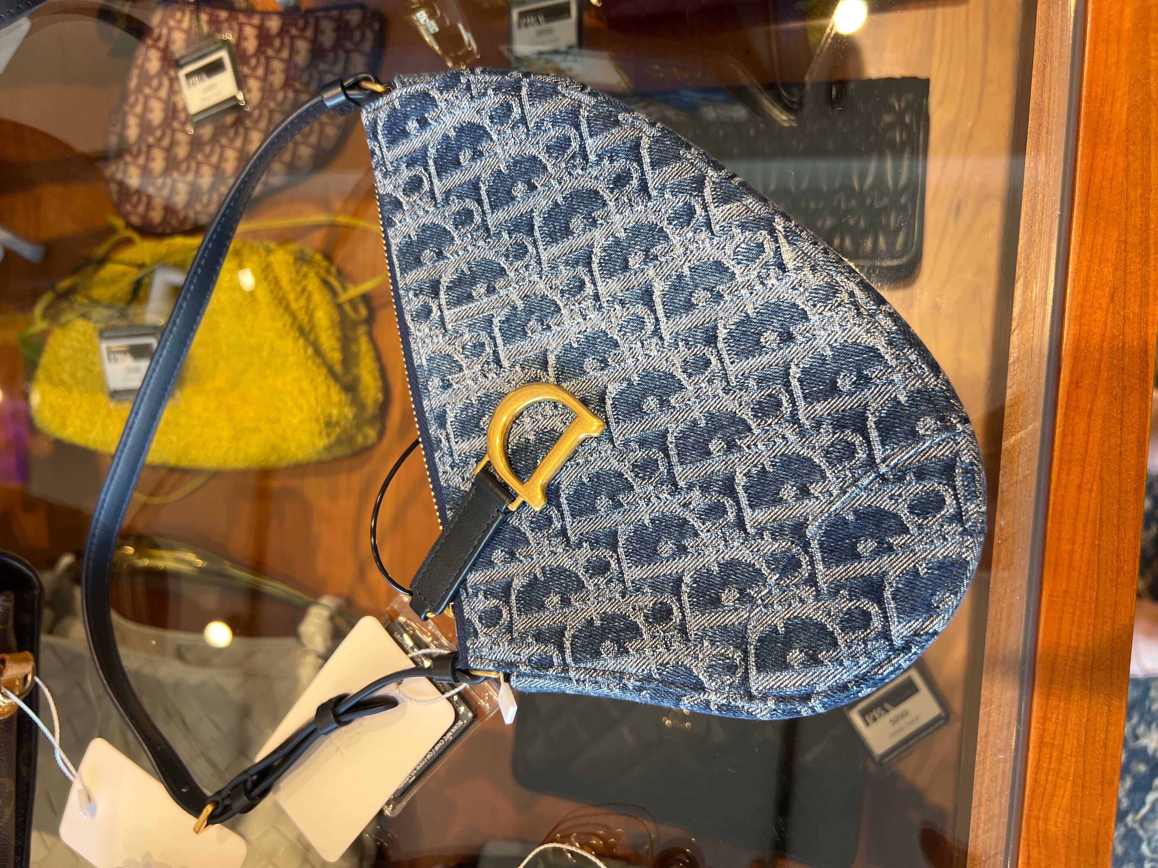 ￼Christian Dior Saddle Rodeo Denim Pouch  cn3305