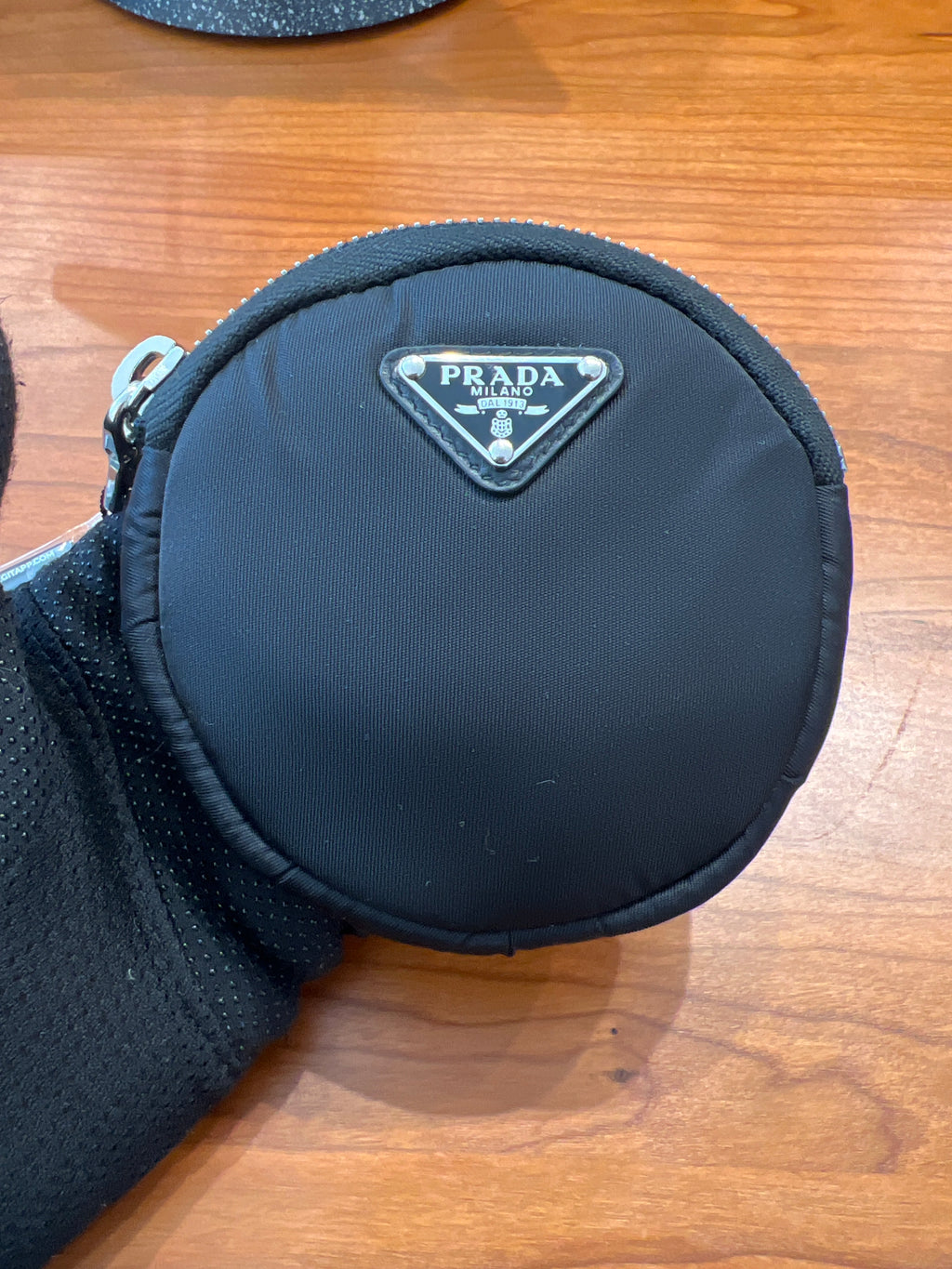 Prada  Mini Tessuto Round Pouch crossbody bag