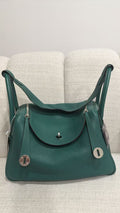 J675 Hermès Taurillon Clemence Leather Lindy 30 Shoulder Crossbody Bag