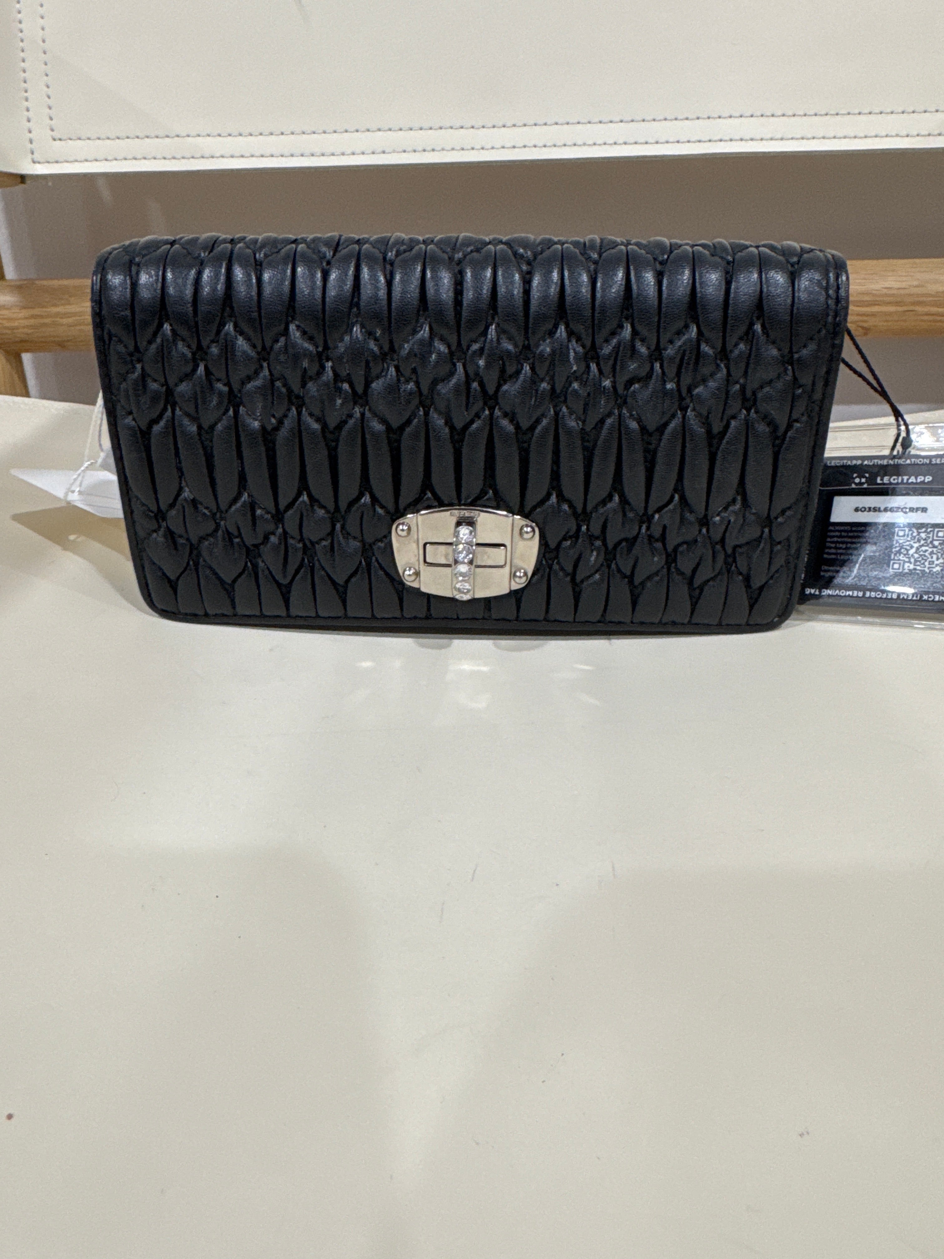 Miu Miu Matelasse Napa Crystal/Pearl Mini Crossbody Bag CB5271