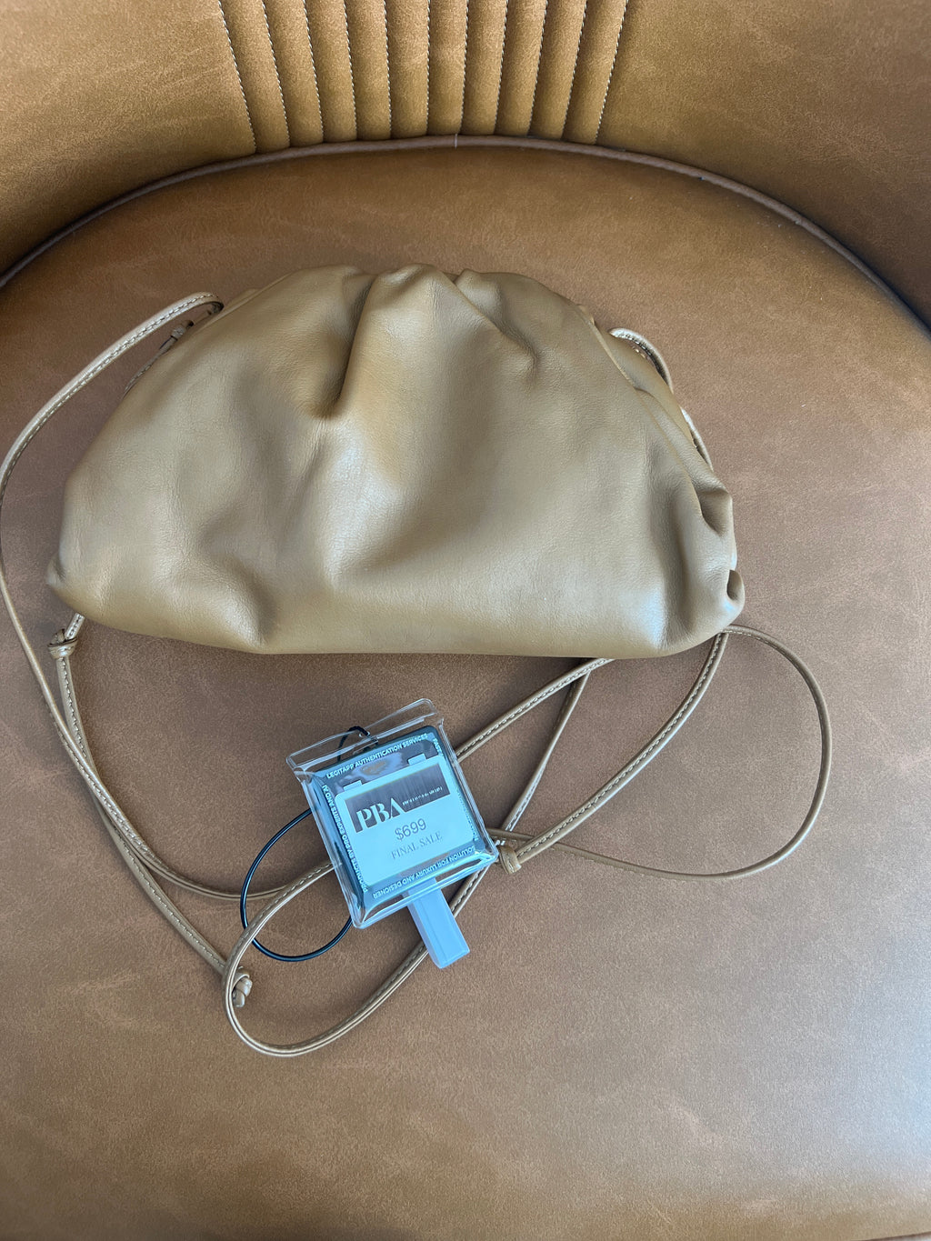 Bottega Veneta The Mini Pouch in Camel calfskin