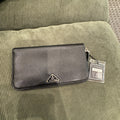 Prada Saffiano Leather Triangle Logo Zip Around Long Wallet
