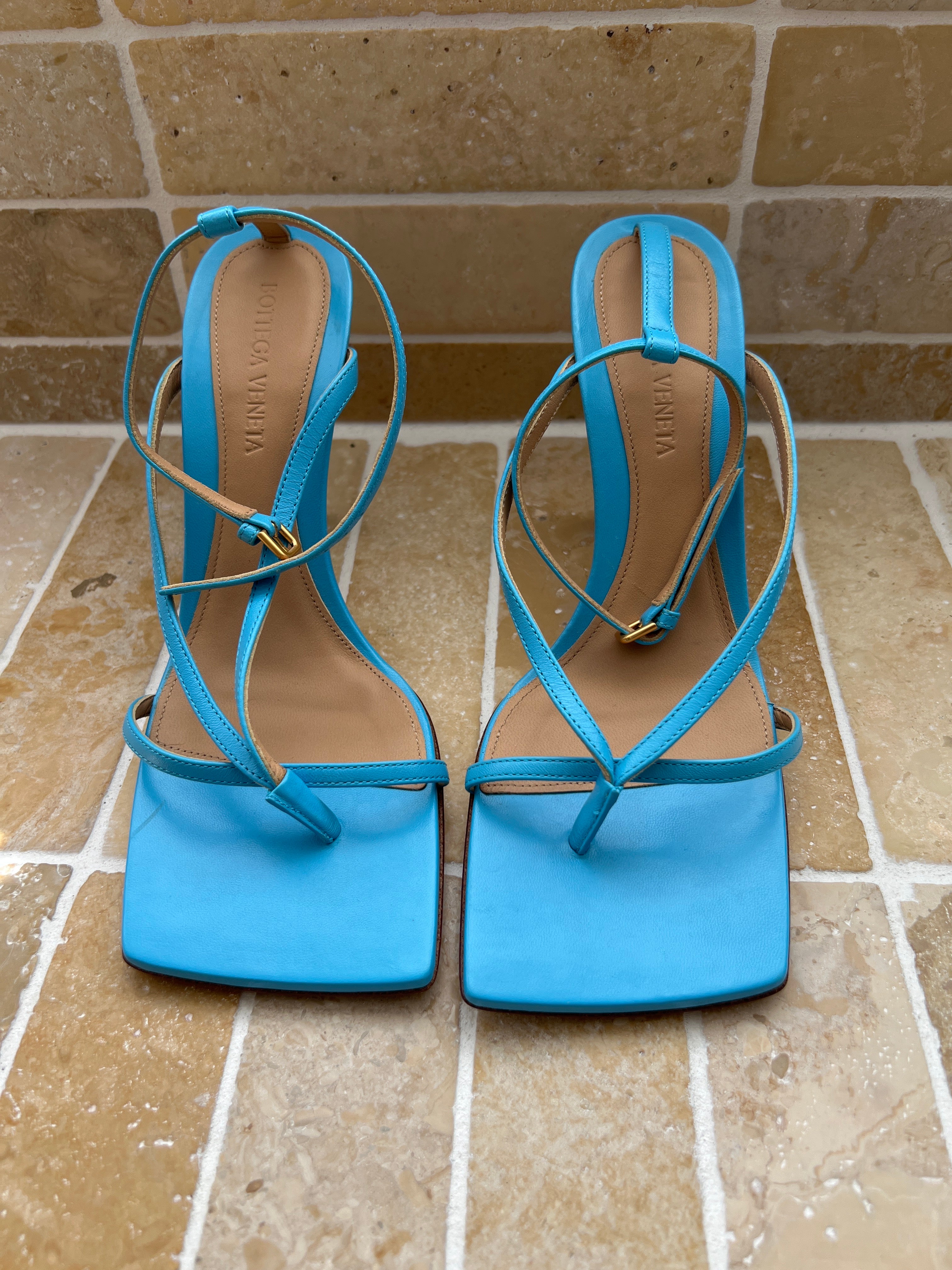 Bottega Veneta Stretch sandals in sky blue