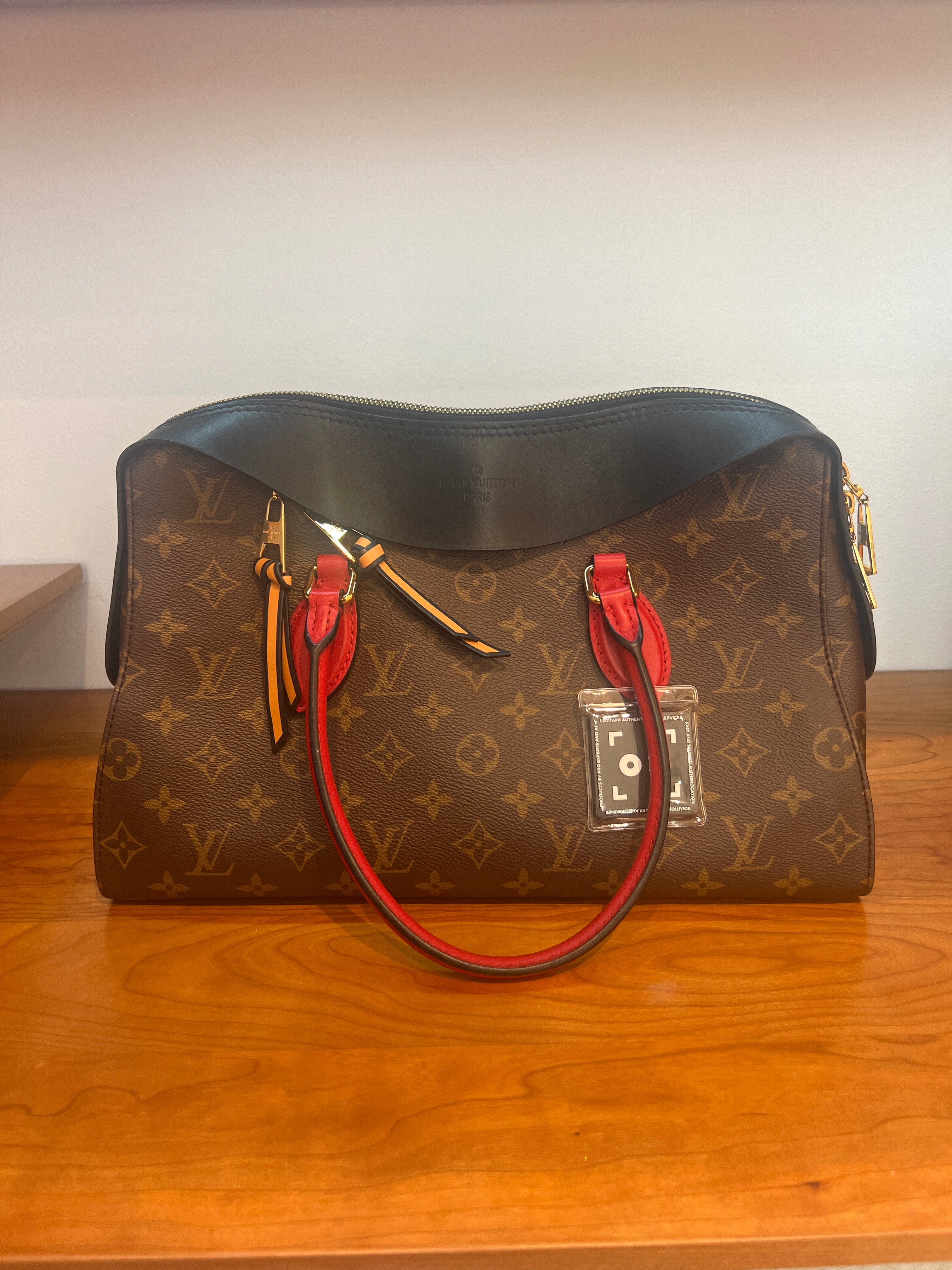 Louis Vuitton Tuileries Shoulder Bag Medium Brown Canvas