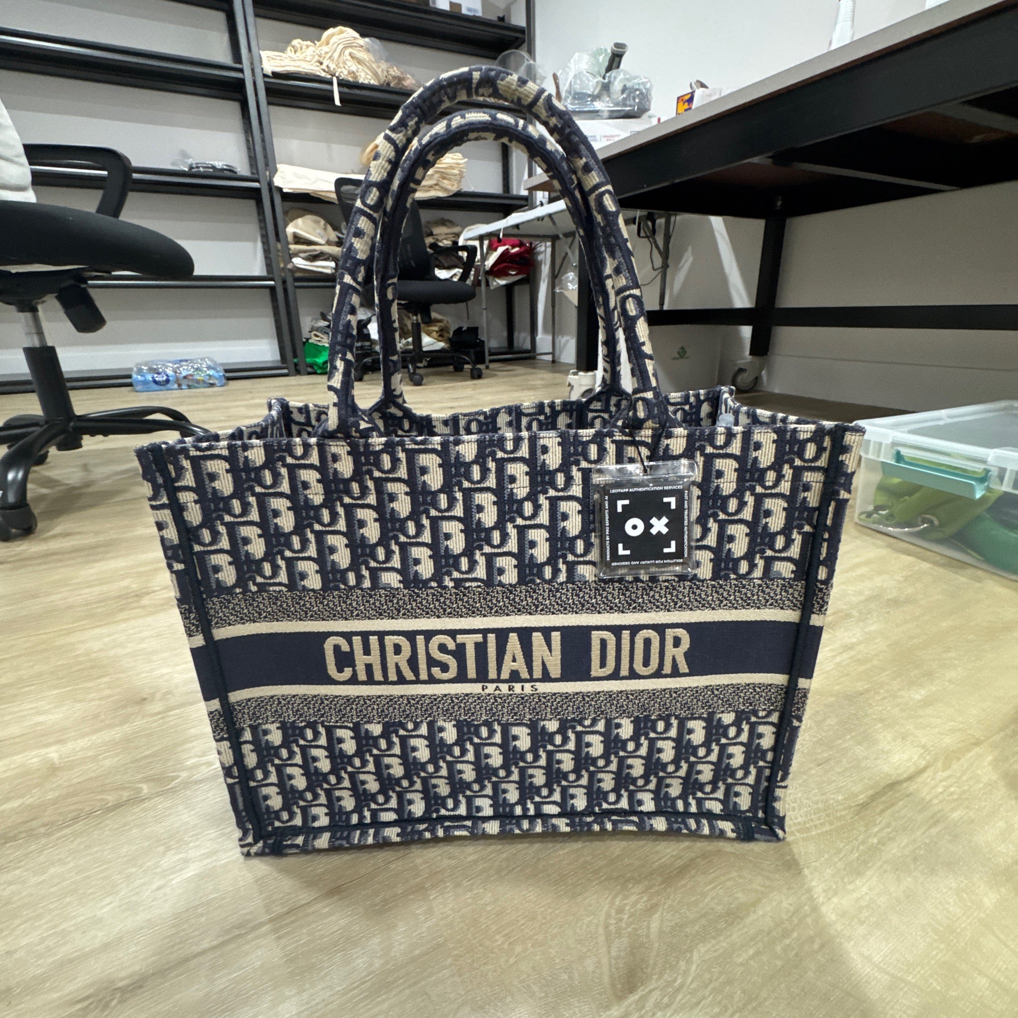 Christian Dior Canvas Oblique Book Tote Bag