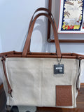 Loewe Canvas Calfskin Cushion Tote