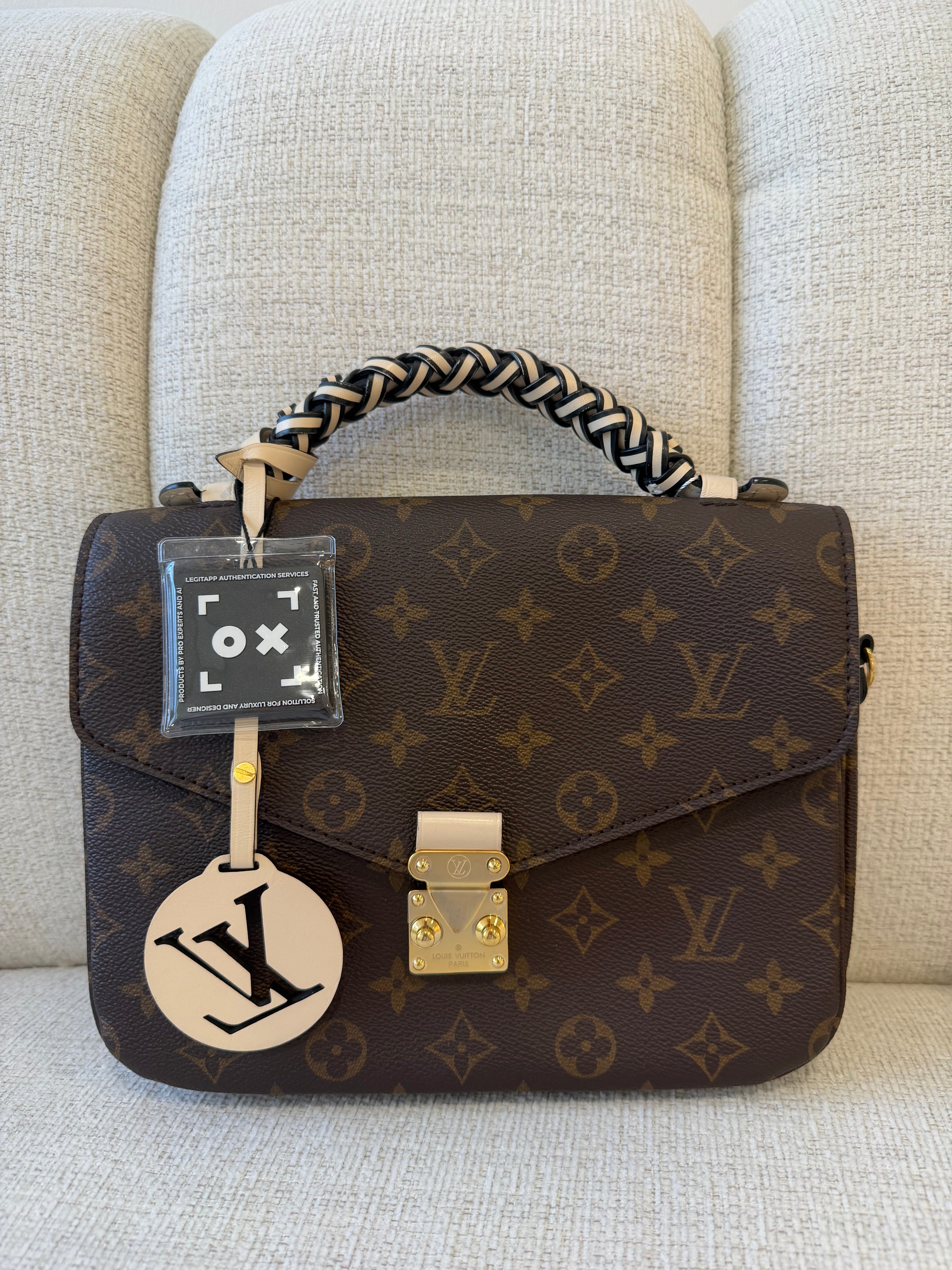 Louis Vuitton Monogram Pochette Metis With Braided Top Handle