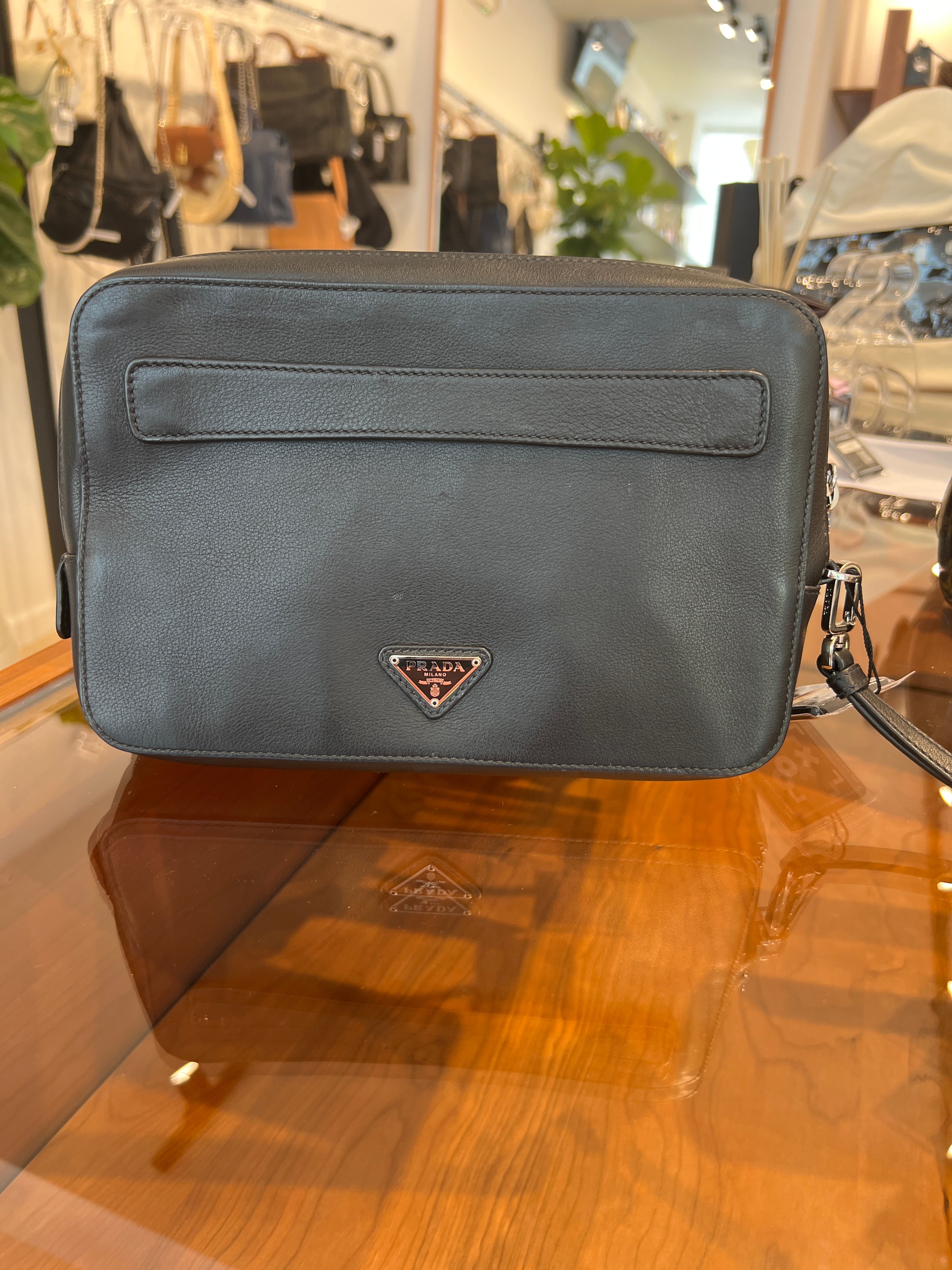 Prada Saffiano leather clutch