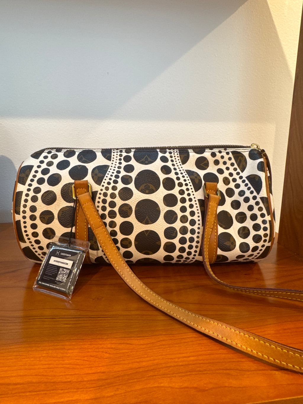 Louis Vuitton Monogram Kusama Pumpkin Dots Papillon White
