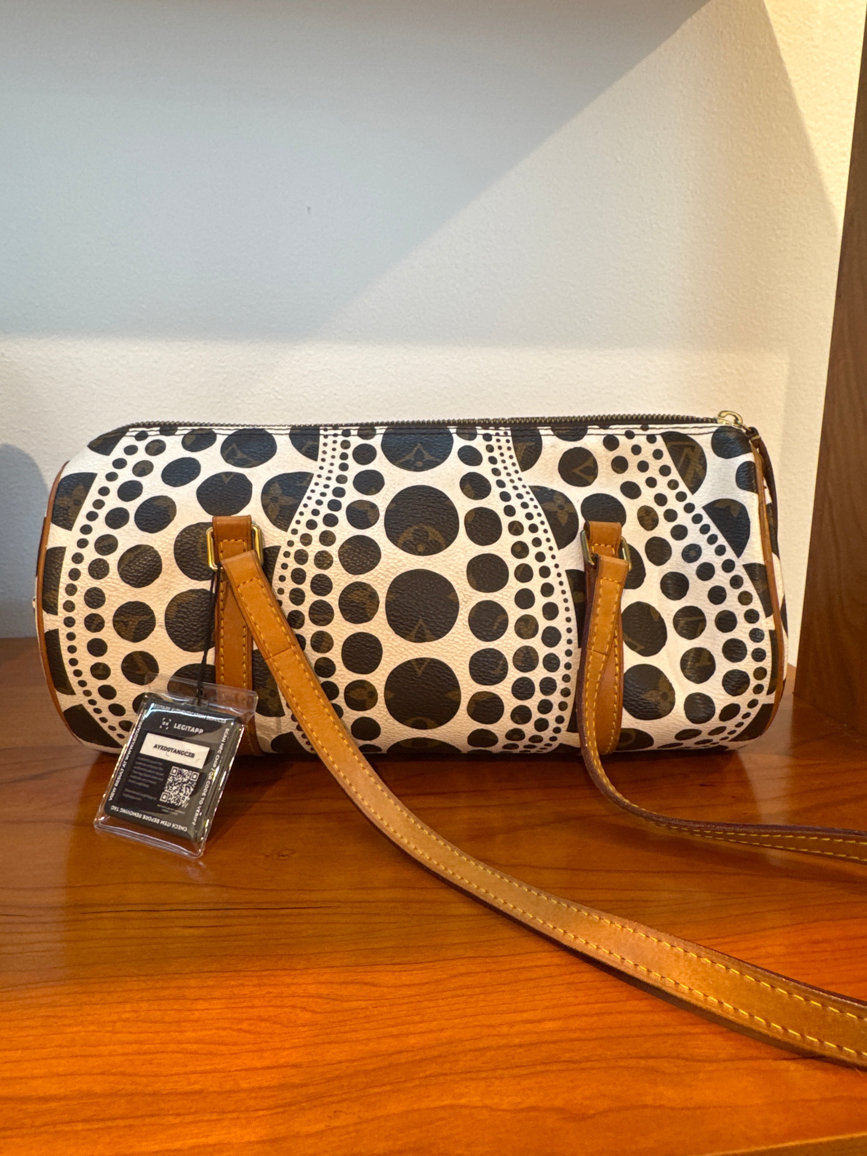 Louis Vuitton Monogram Kusama Pumpkin Dots Papillon White