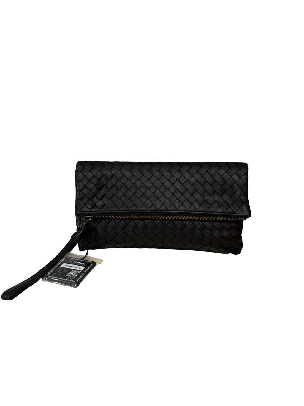 Bottega Veneta Intrecciato Leather Fold Over Clutch