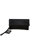 Bottega Veneta Intrecciato Leather Fold Over Clutch