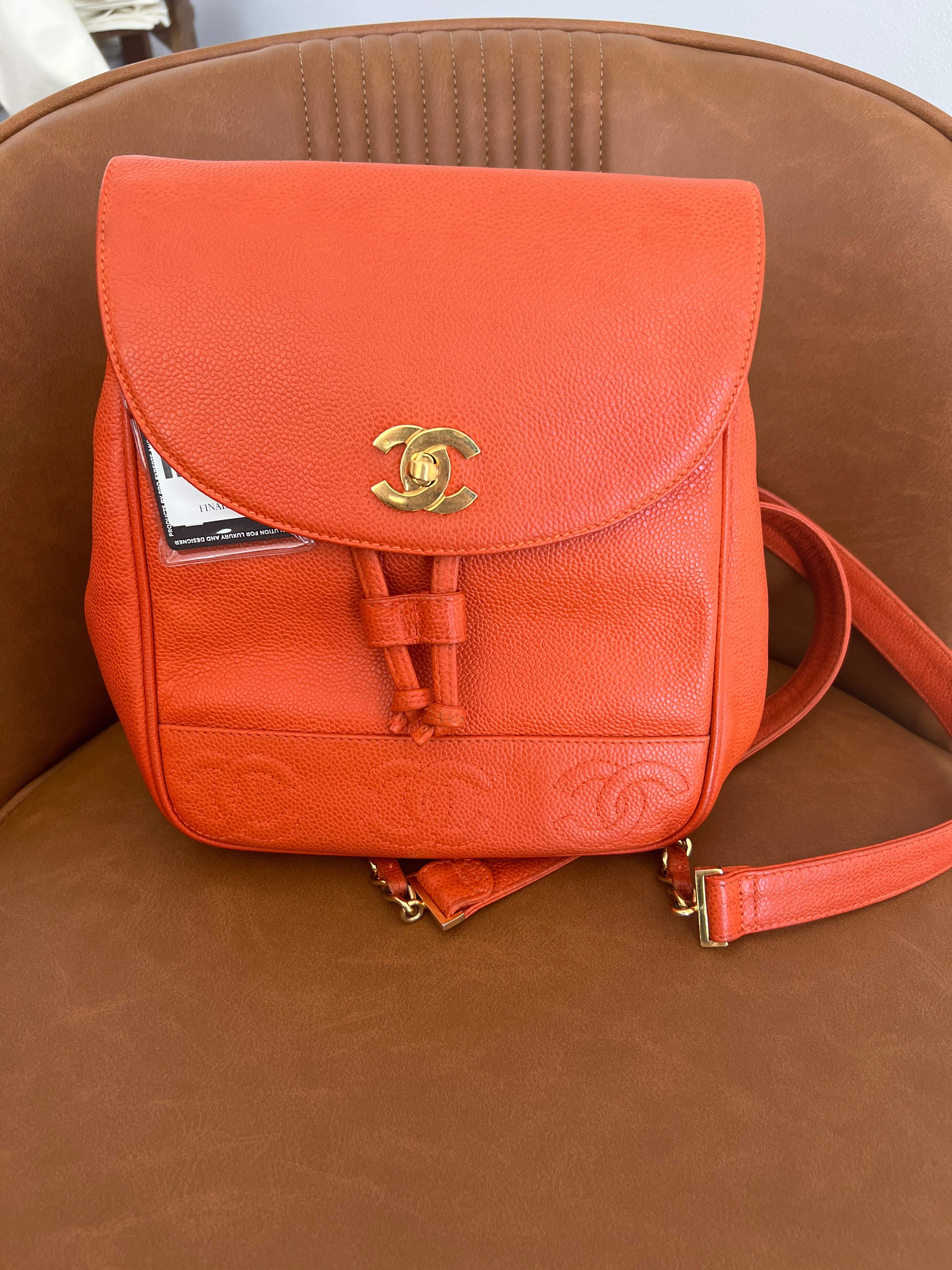 Chanel Caviar Leather Backpack vintage cc