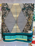 Hermes Cashmere Silk Patchwork Horse Shawl 140