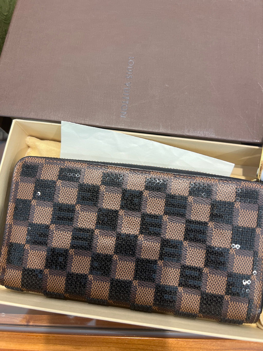 Louis Vuitton Damier Paillettes Zippy Wallet