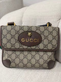 0139 Gucci GG Supreme Monogram Web Small Neo Vintage Messenger Bag