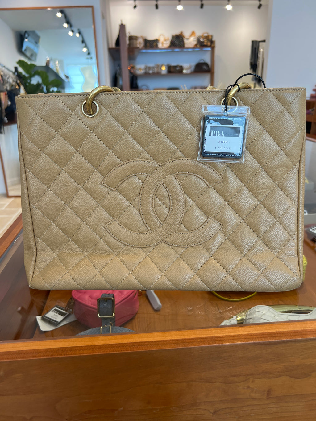 Chanel Caviar Quilted Grand Shopping Tote GST Beige Clair Circa 2008 by K. L.