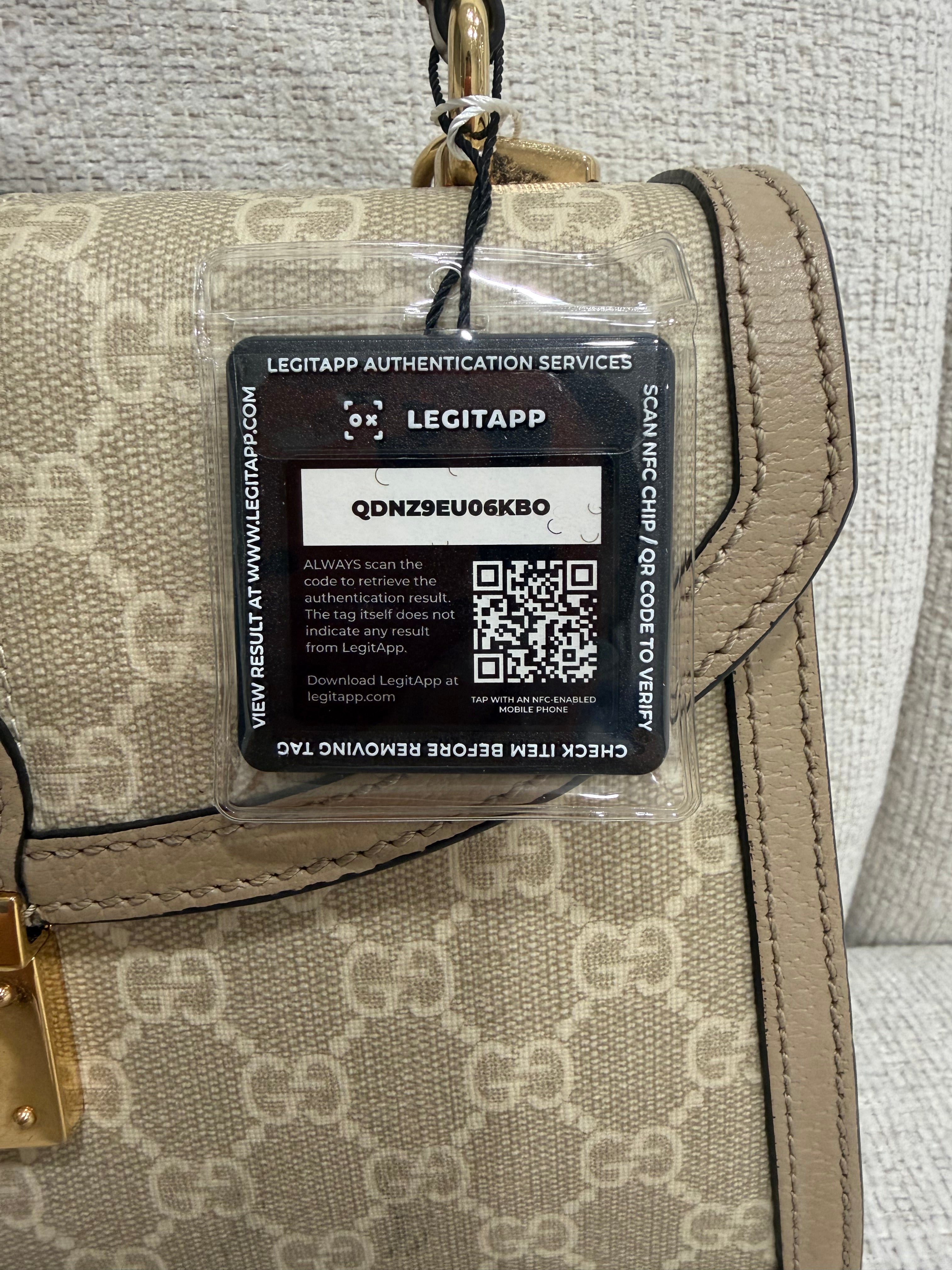K892 Gucci Coated Canvas GG Supreme Ophidia Top Handle Shoulder Bag