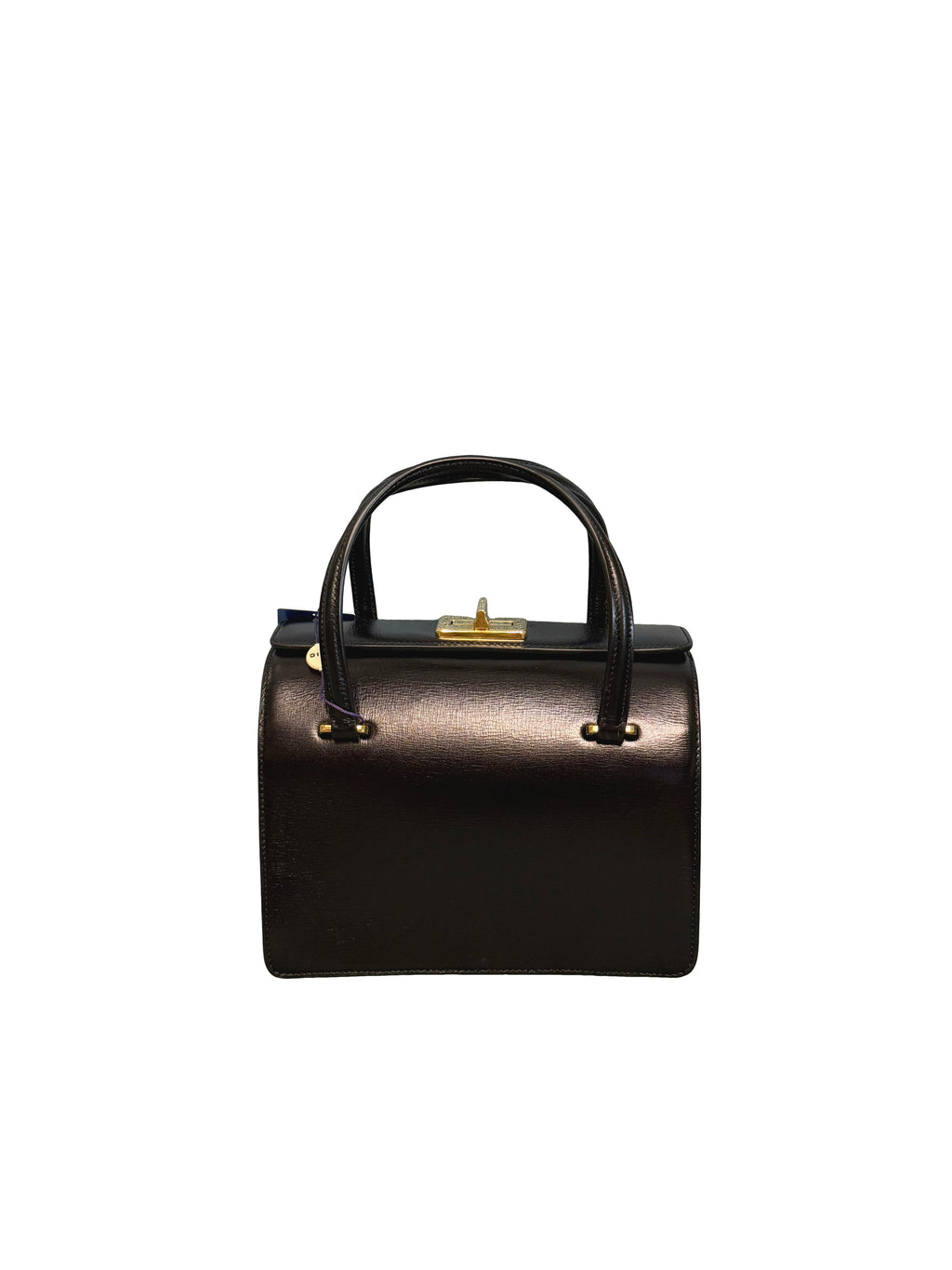 Prada Turnlock Accordion Frame Bag Box Calf Black