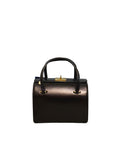 Prada Turnlock Accordion Frame Bag Box Calf Black