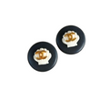 1134 Chanel White Shell CC Clip-On Earrings