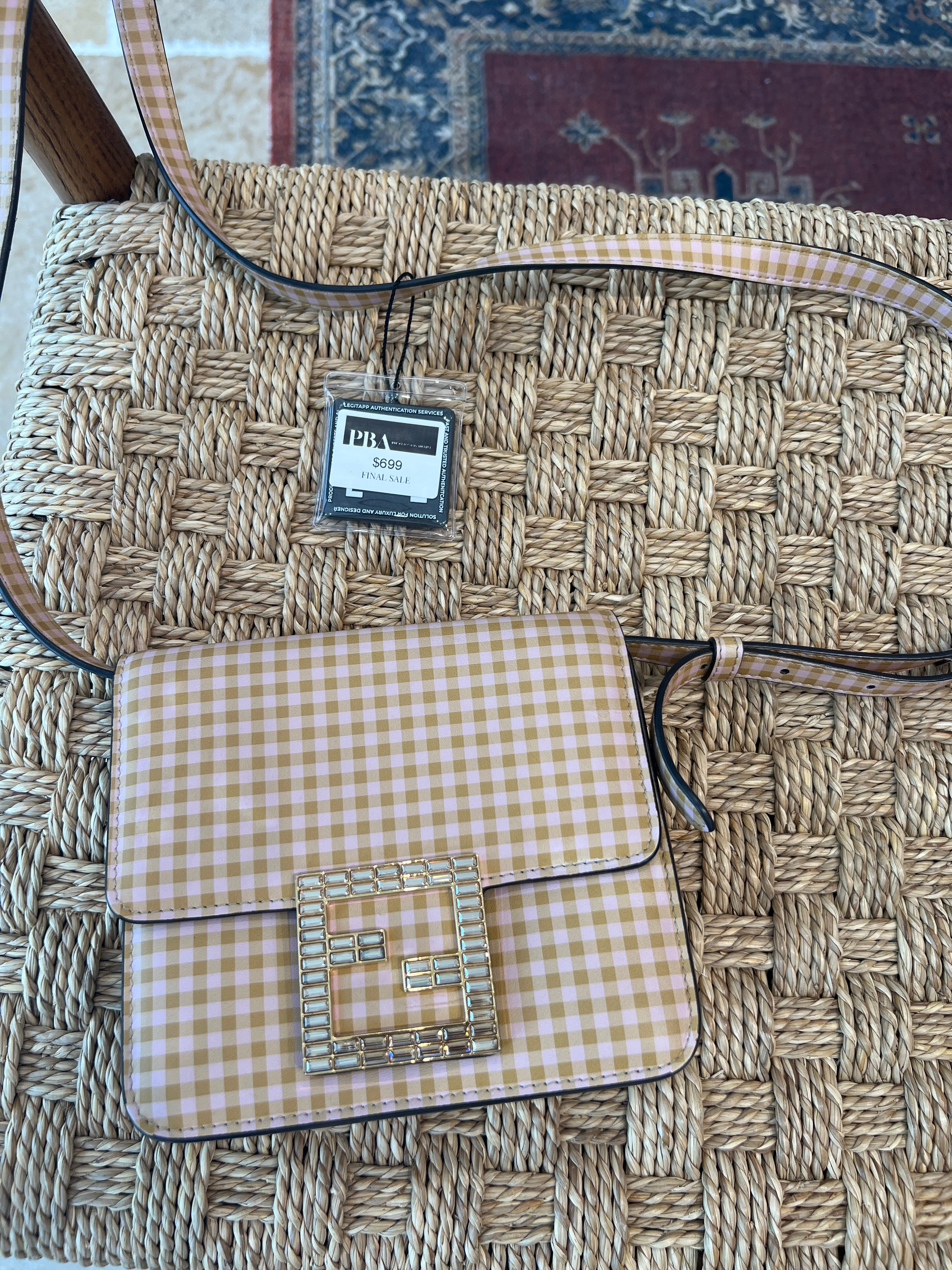 Fendi Fab Crystal & Gingham