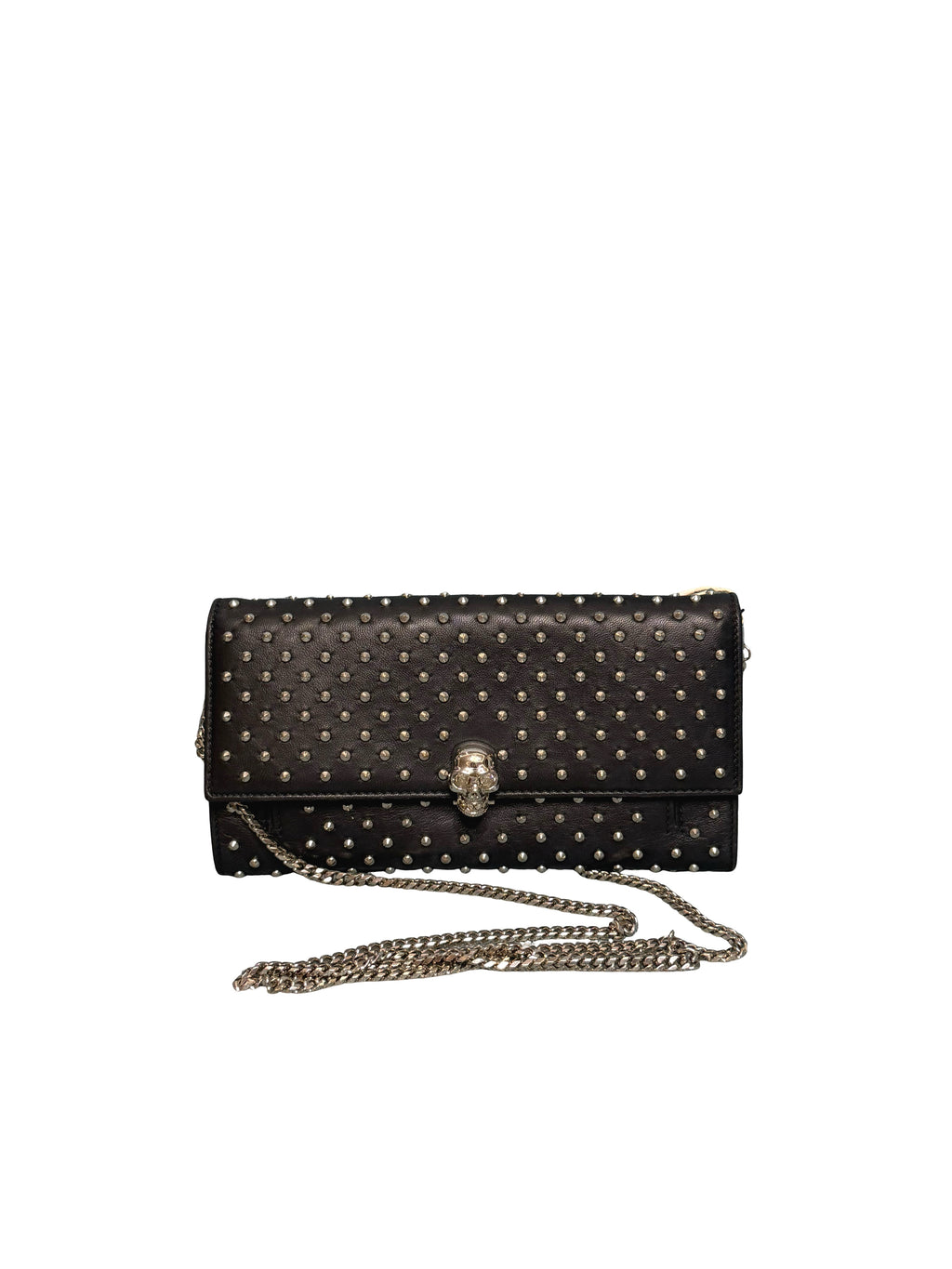 Alexander McQueen Studded Skull Chain Clutch