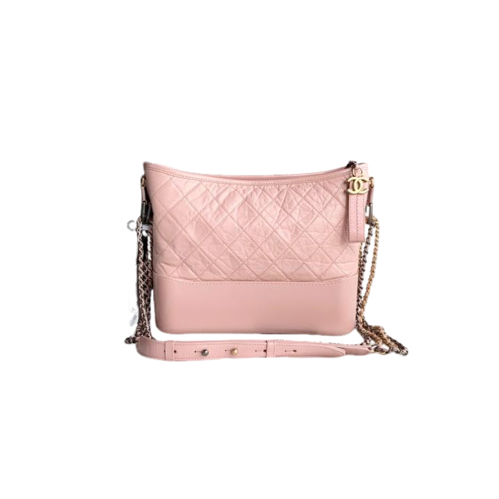 J607 Chanel Quilted Aged Calfskin Gabrielle Hobo Shoulder Bag