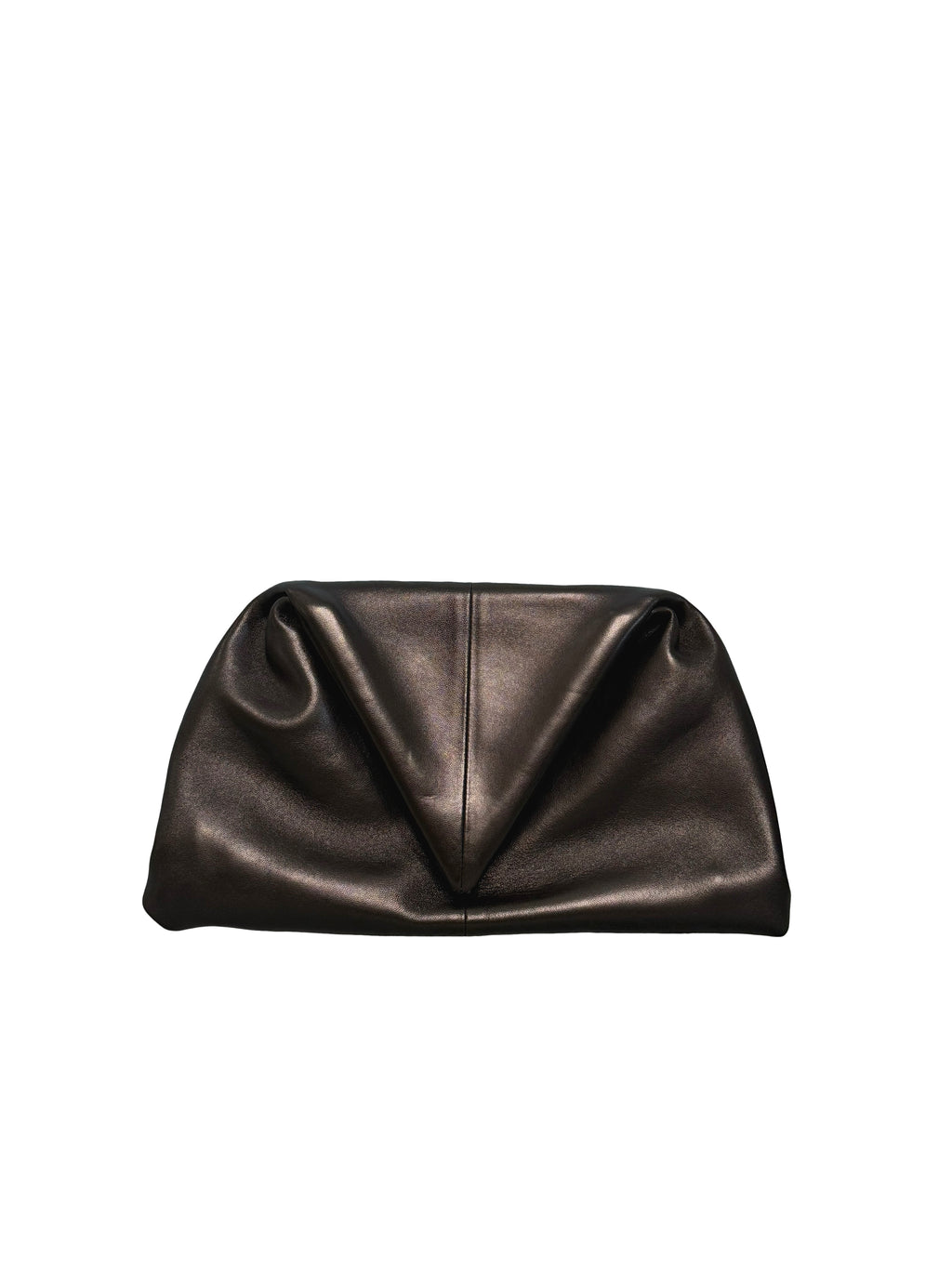 Bottega Veneta Smooth Calfskin Triangle Clutch Bag