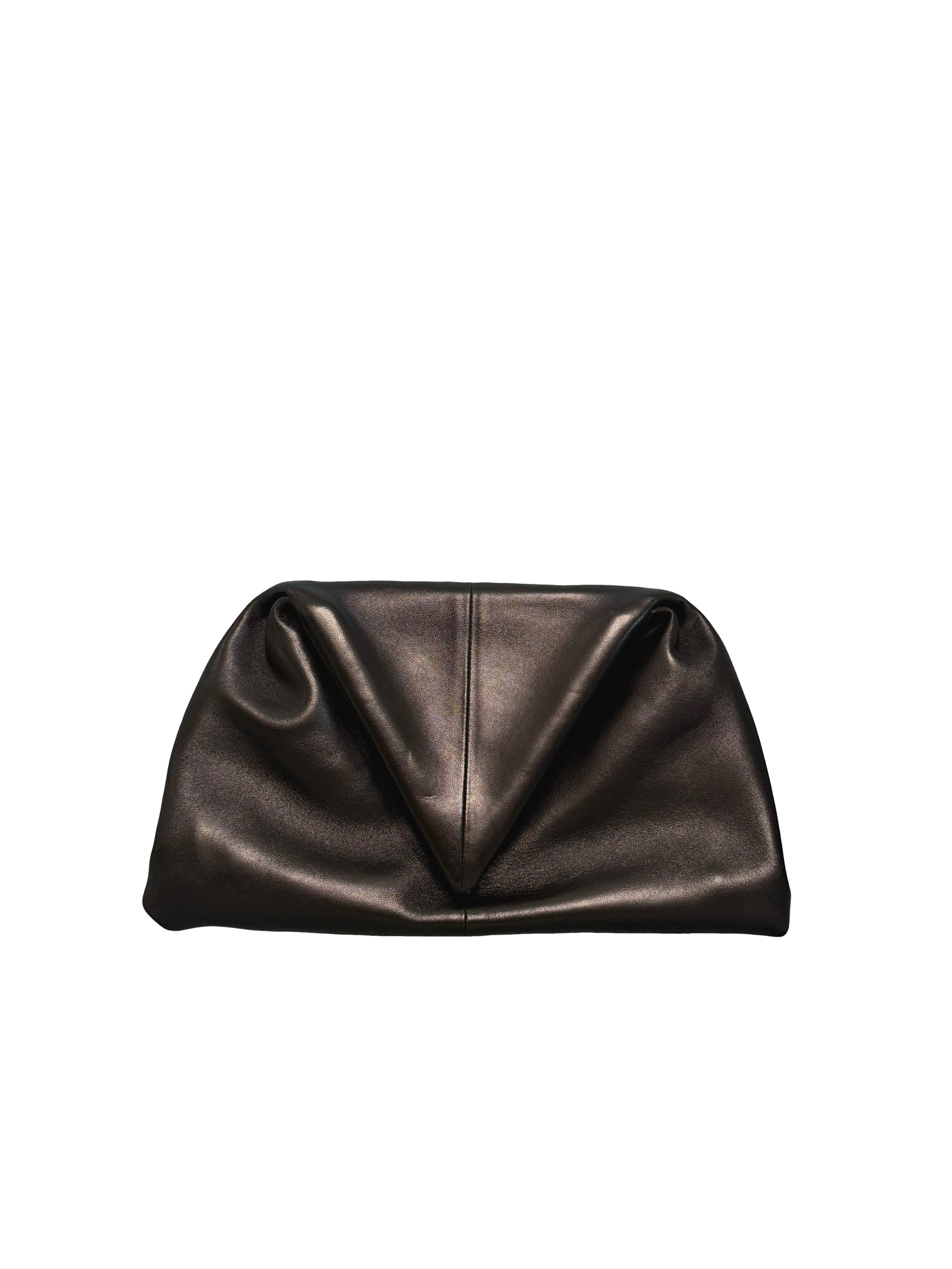 Bottega Veneta Smooth Calfskin Triangle Clutch Bag