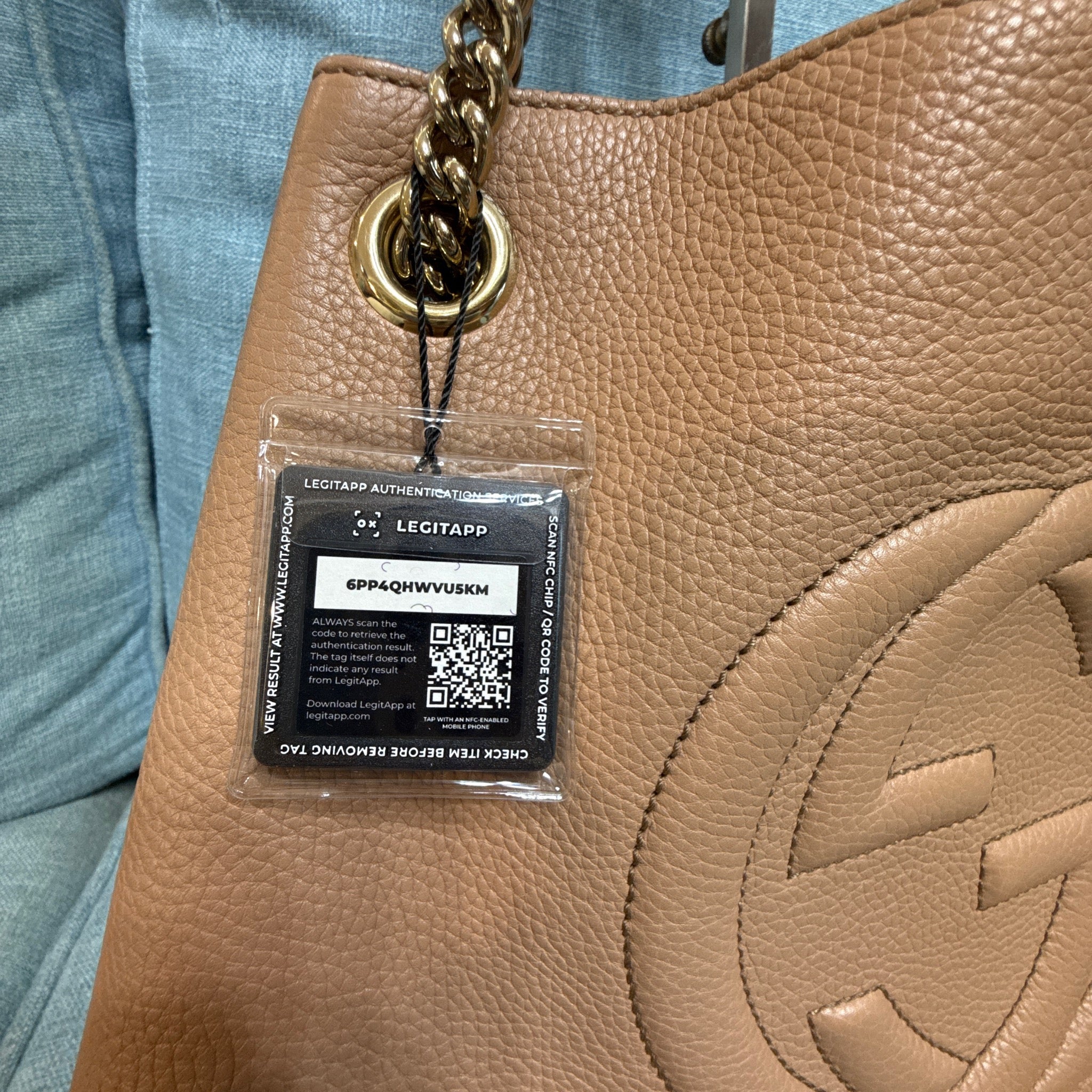 Gucci Pebbled Calfskin Soho Chain Bag