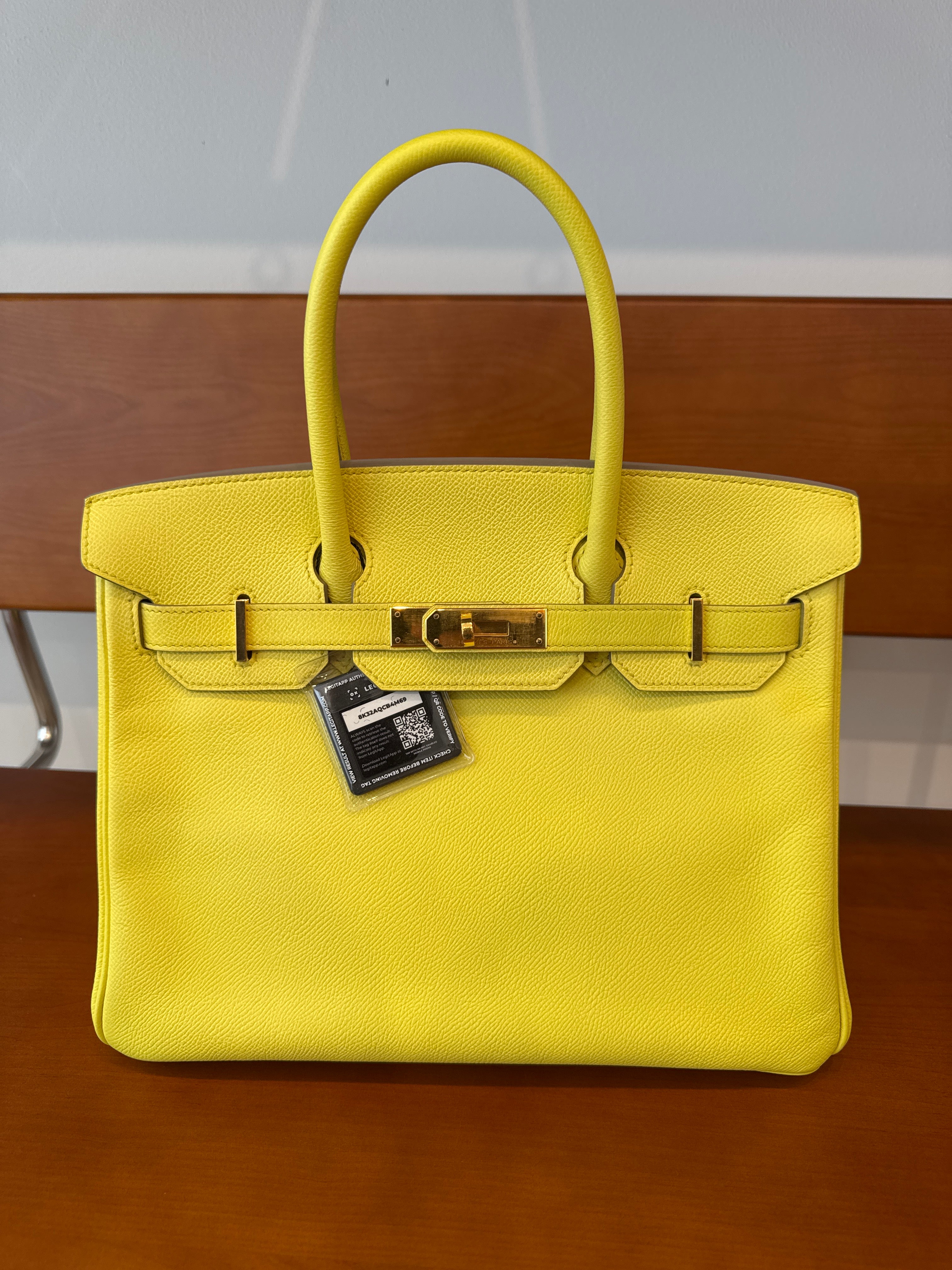 Hermes Epsom BIRKIN 30 Lime