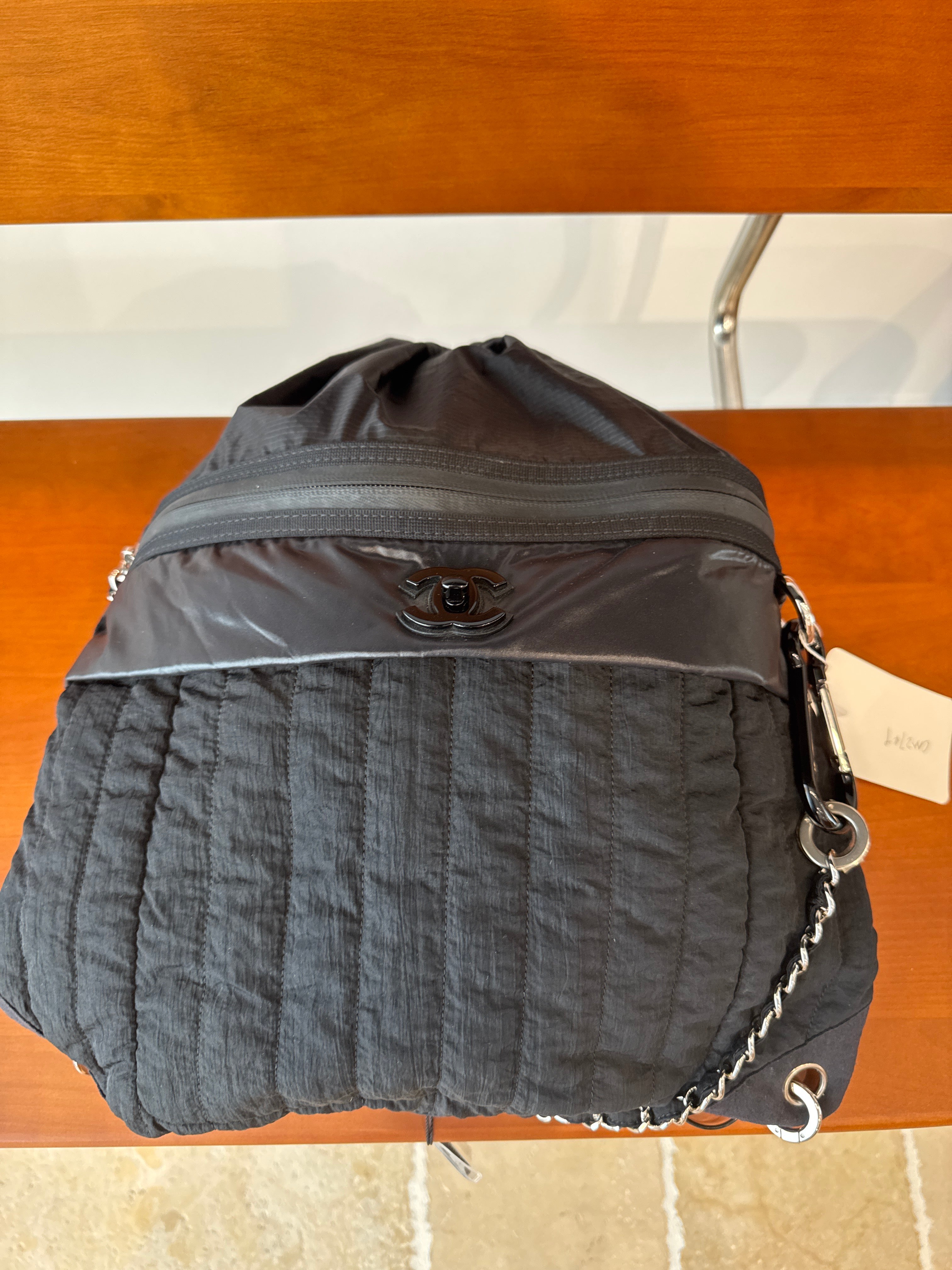 Chanel Coco Sport Nylon Drawstring Backpack