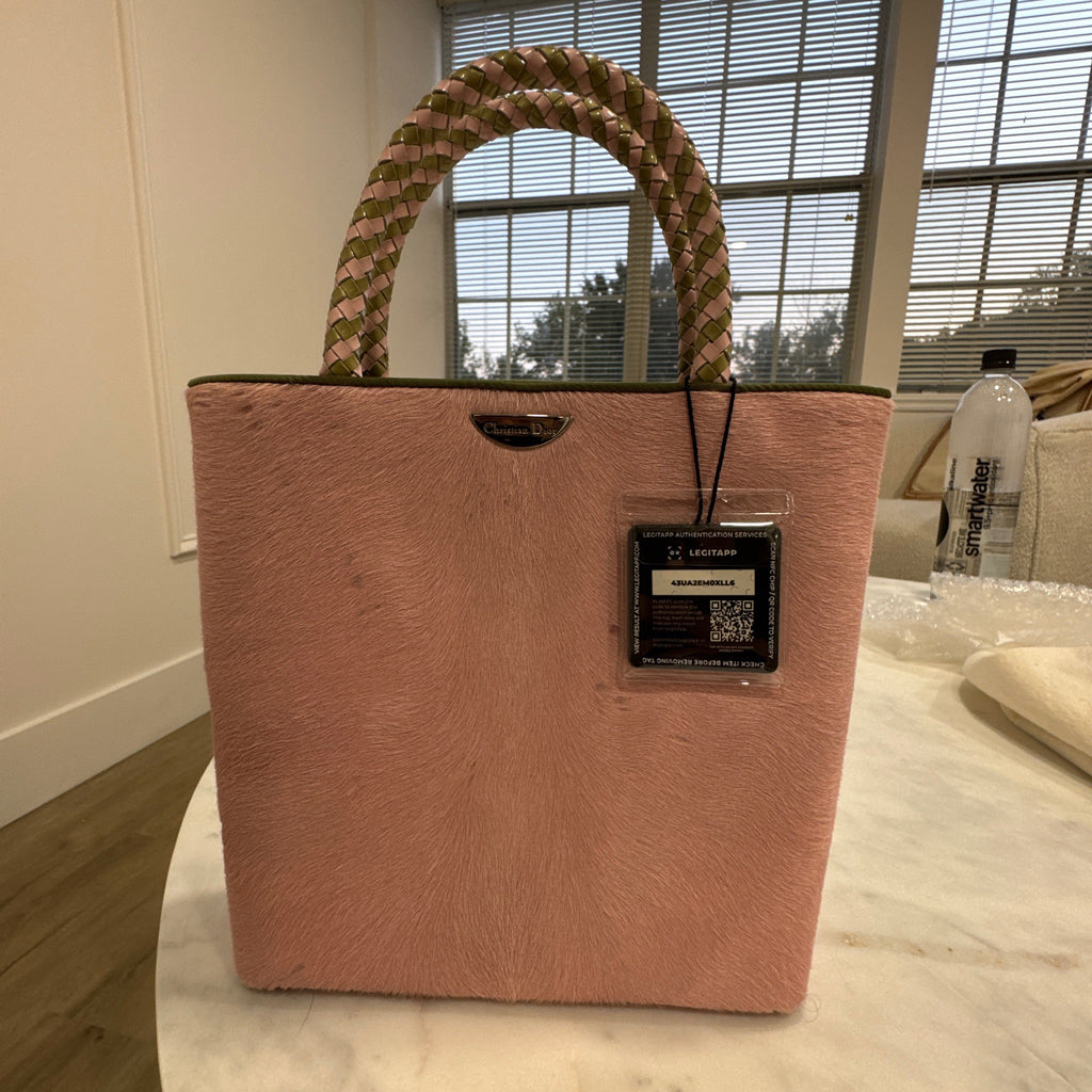 Christian Dior Pony Hair Vertical Tote