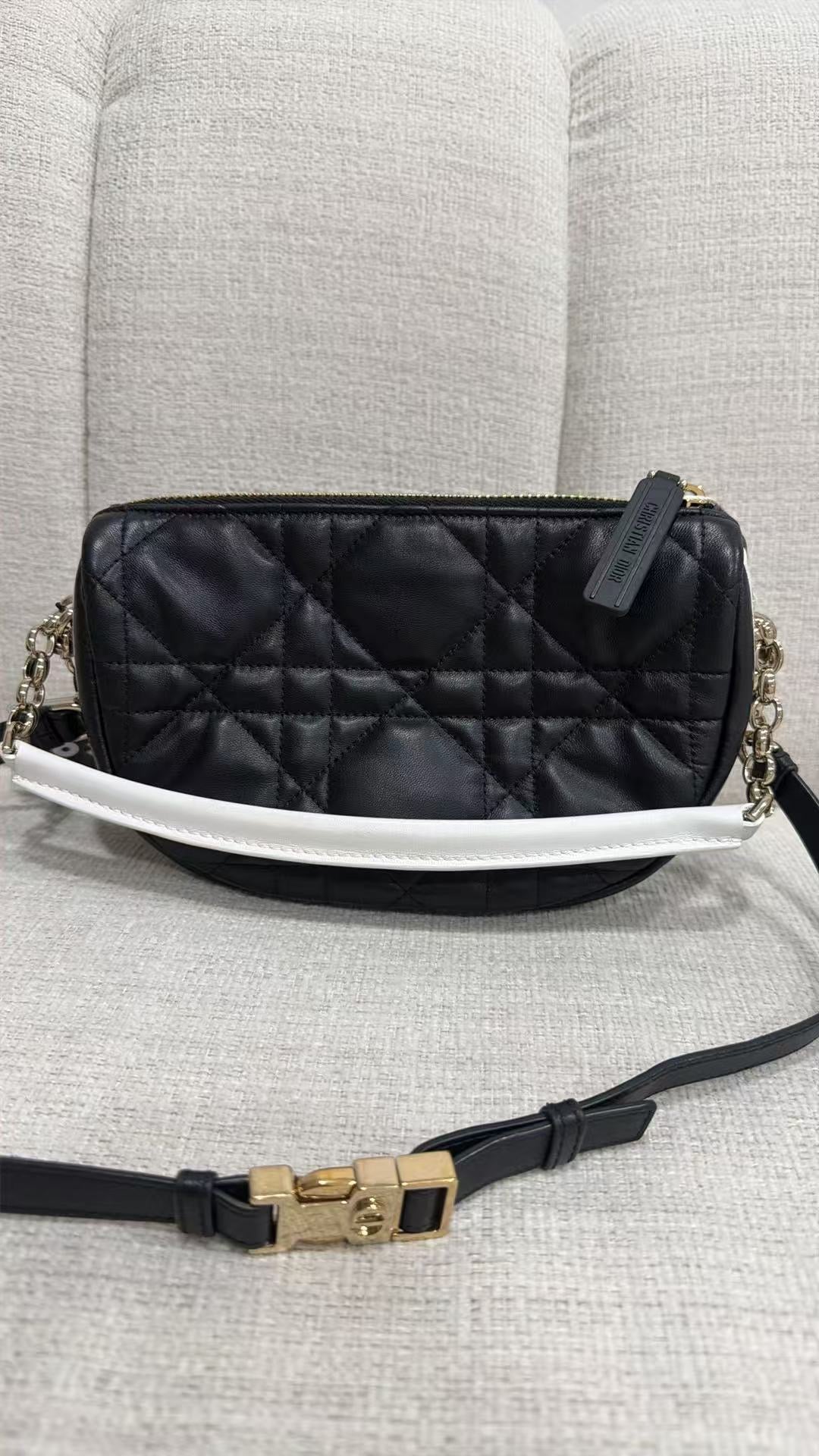 2392 Christian Dior Lambskin Cannage Dior Vibe Hobo Bag