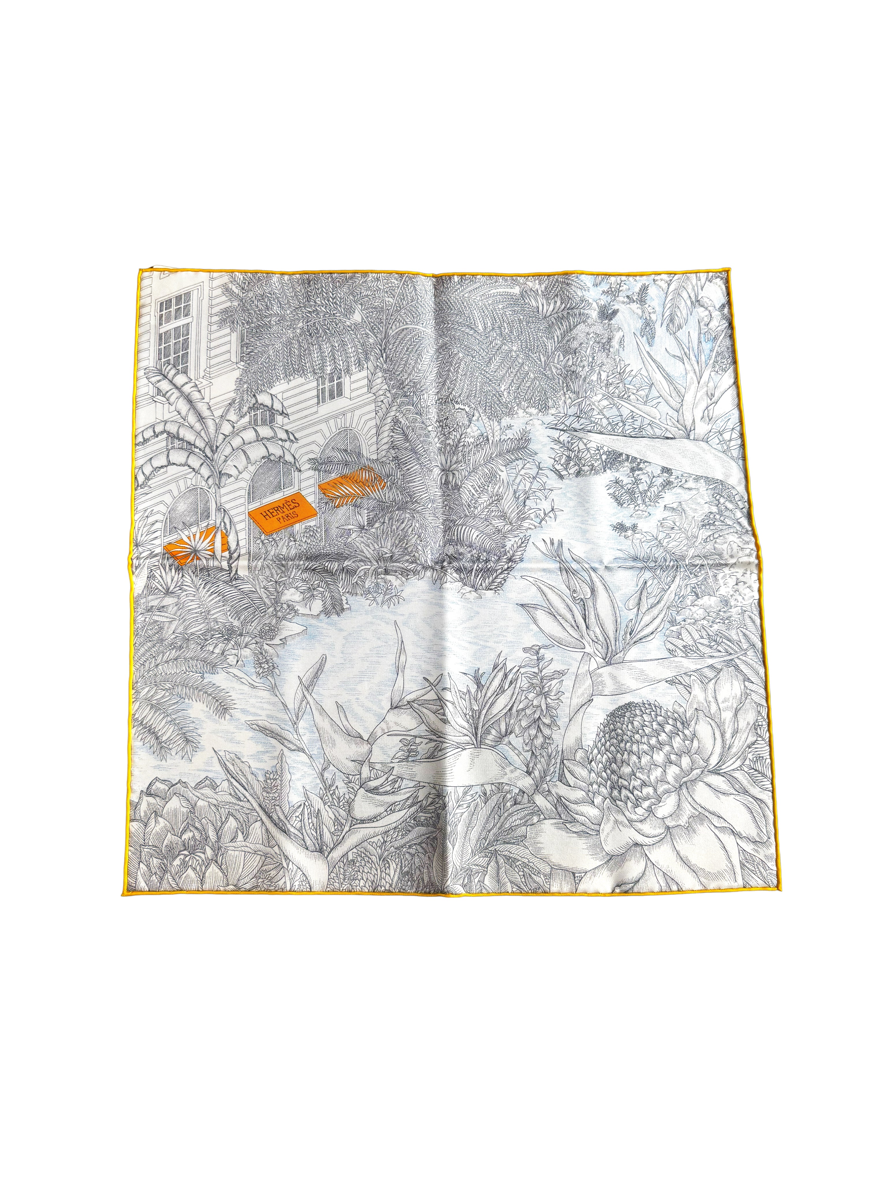 Hermes Silk Faubourg Tropical Scarf 45