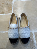 Chanel Quilted Chain-Link Espadrilles