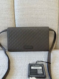 Gucci Micro‑GG Embossed Leather Crossbody Wallet On Strap